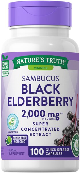 Nature's Truth Sambucus Black Elderberry, 1000 MG