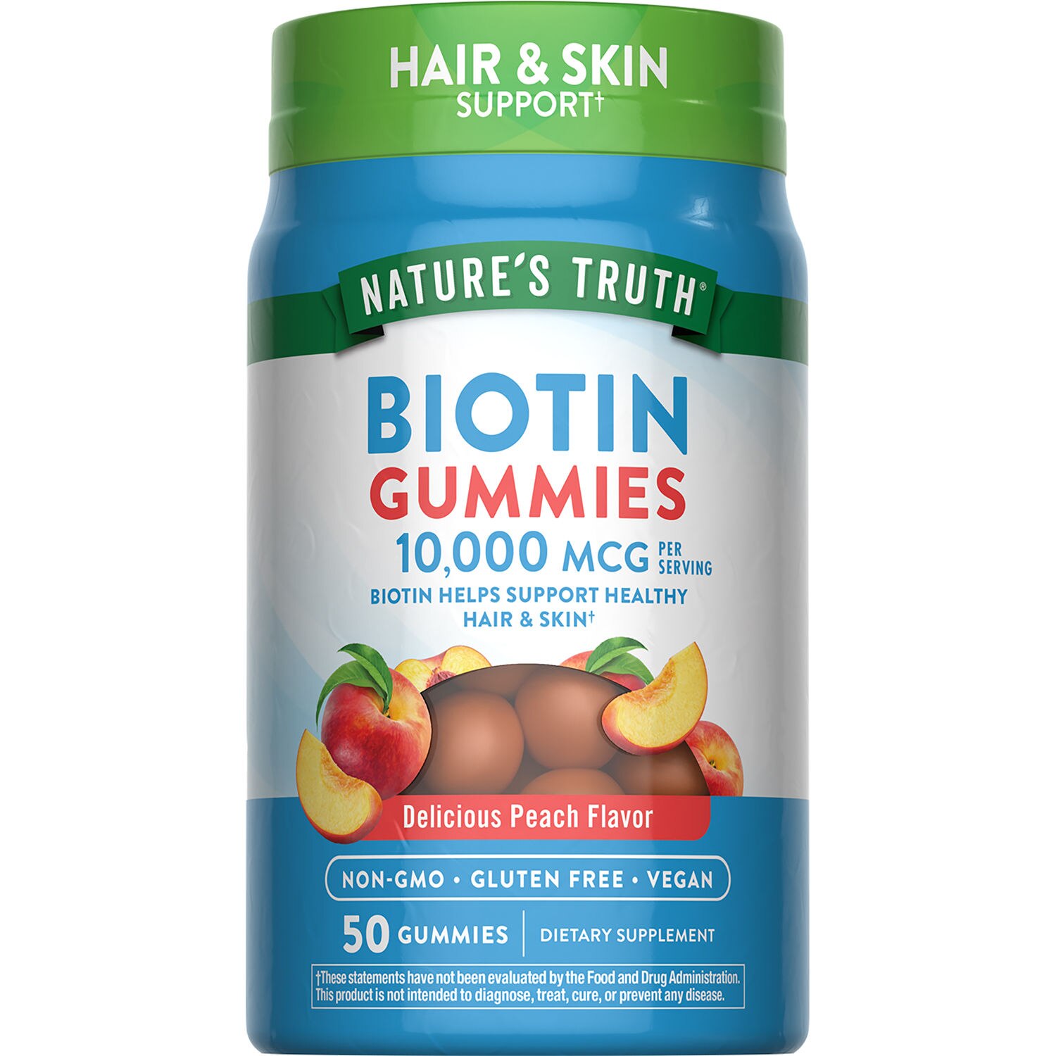 Nature's Truth Biotin 10,000MCG Gummies, 50 CT