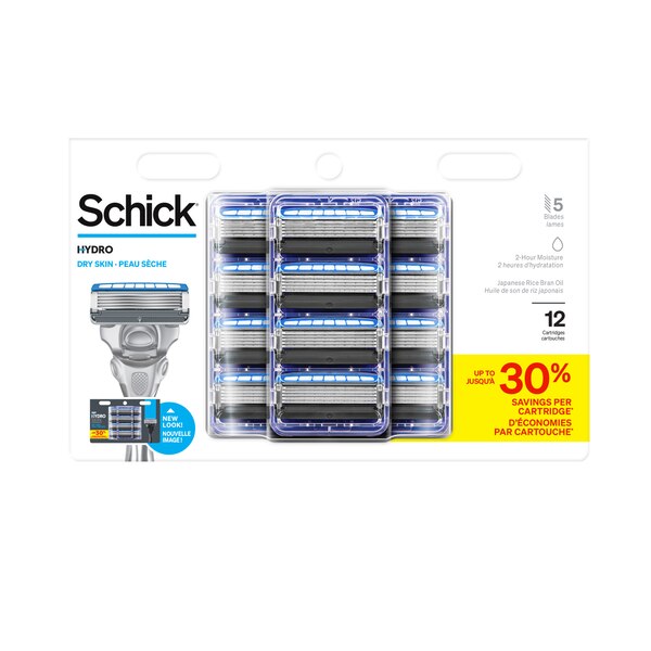 Schick Hydro Dry Skin 5-Blade Razor Blade Refills