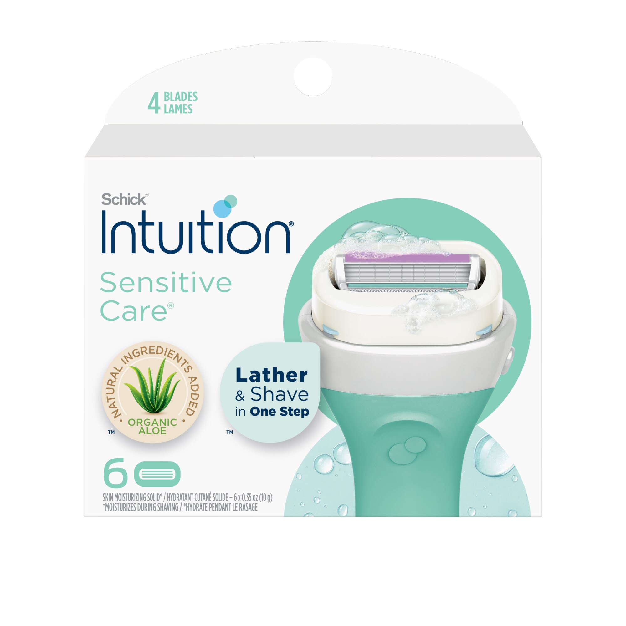 Schick Intuition Sensitive Care 4-Blade Razor Blade Refills