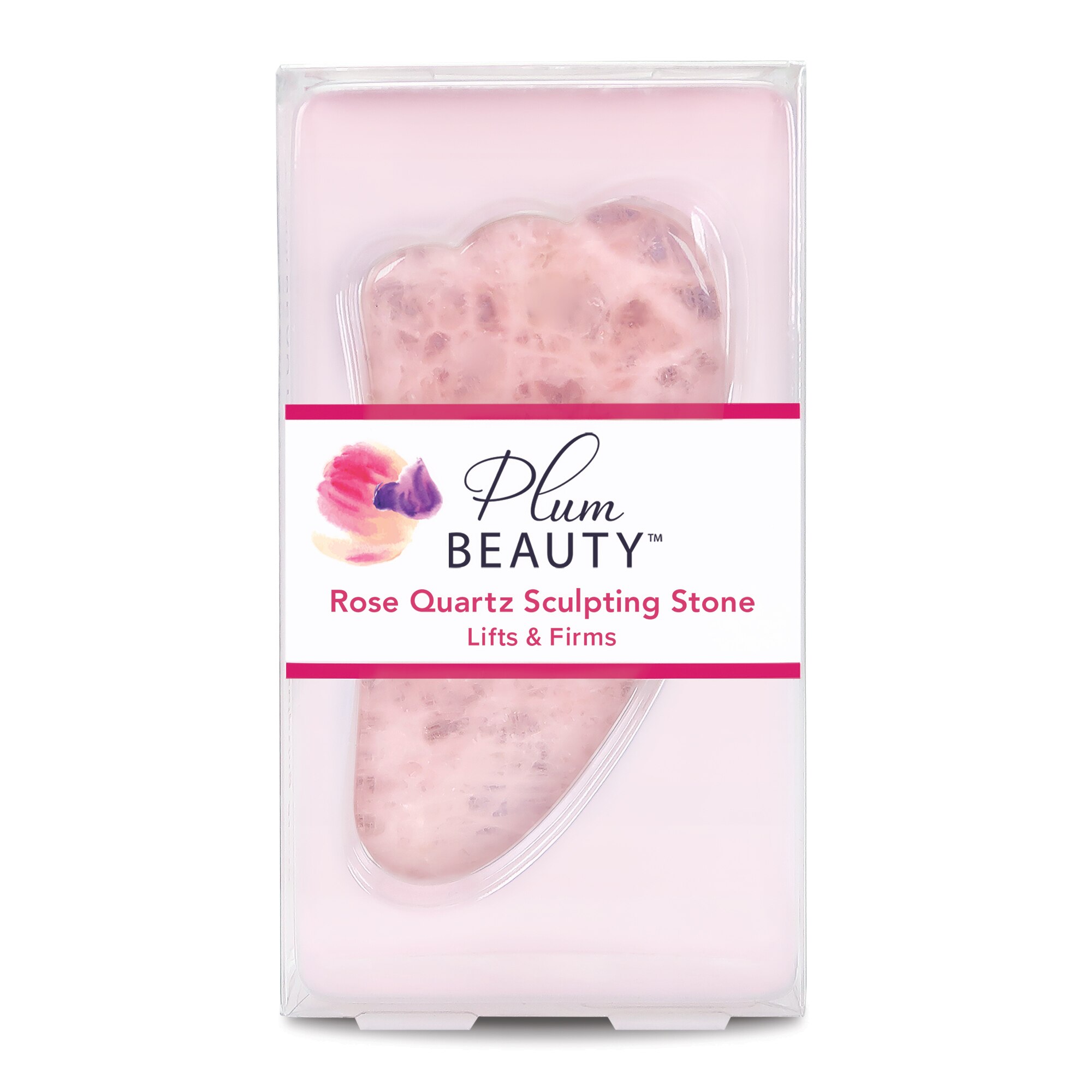 Plum Beauty Rose Quartz Sculpting Gua Sha Stone