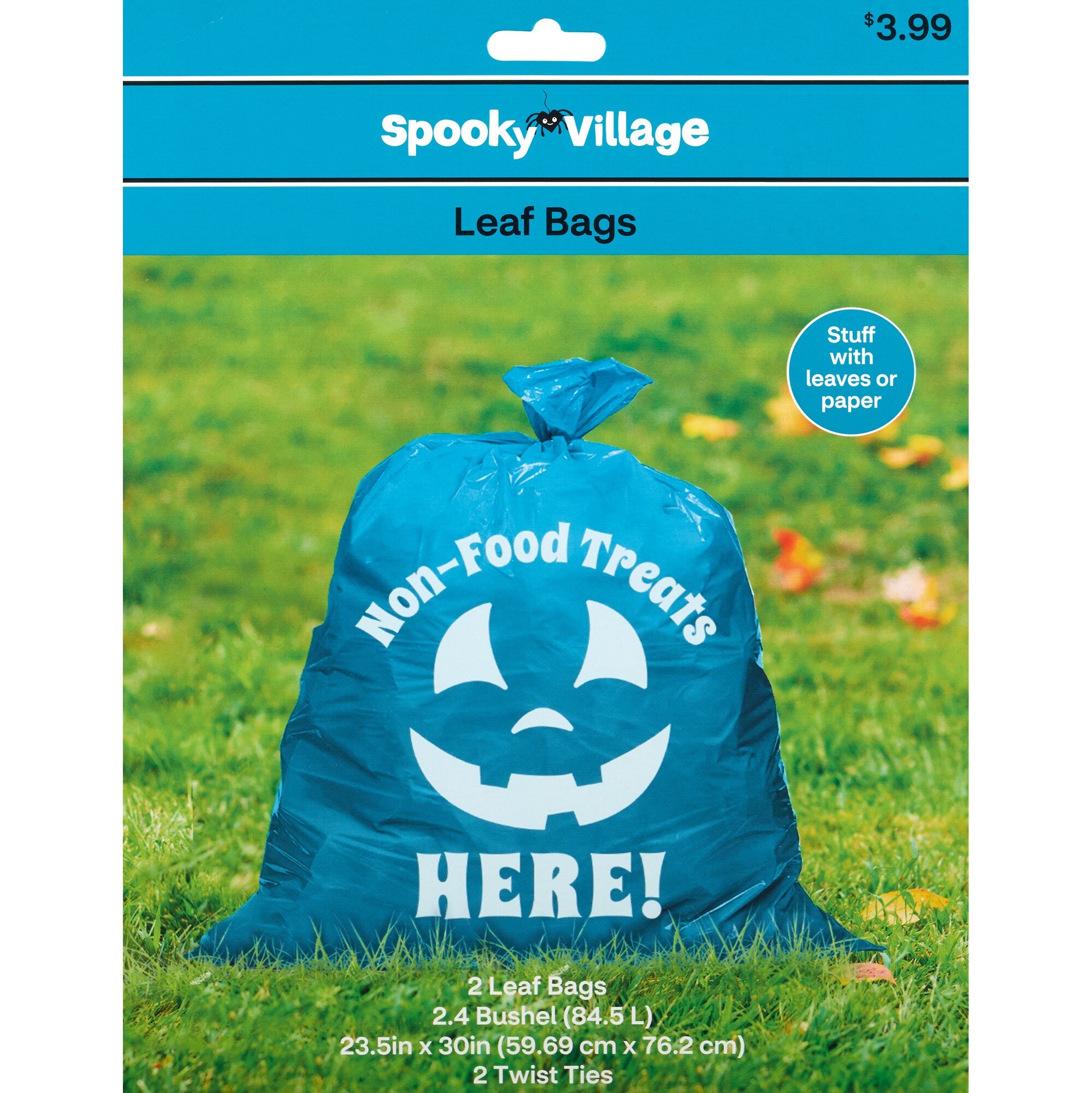 Spooky Village Leaf Bags, 2 ct