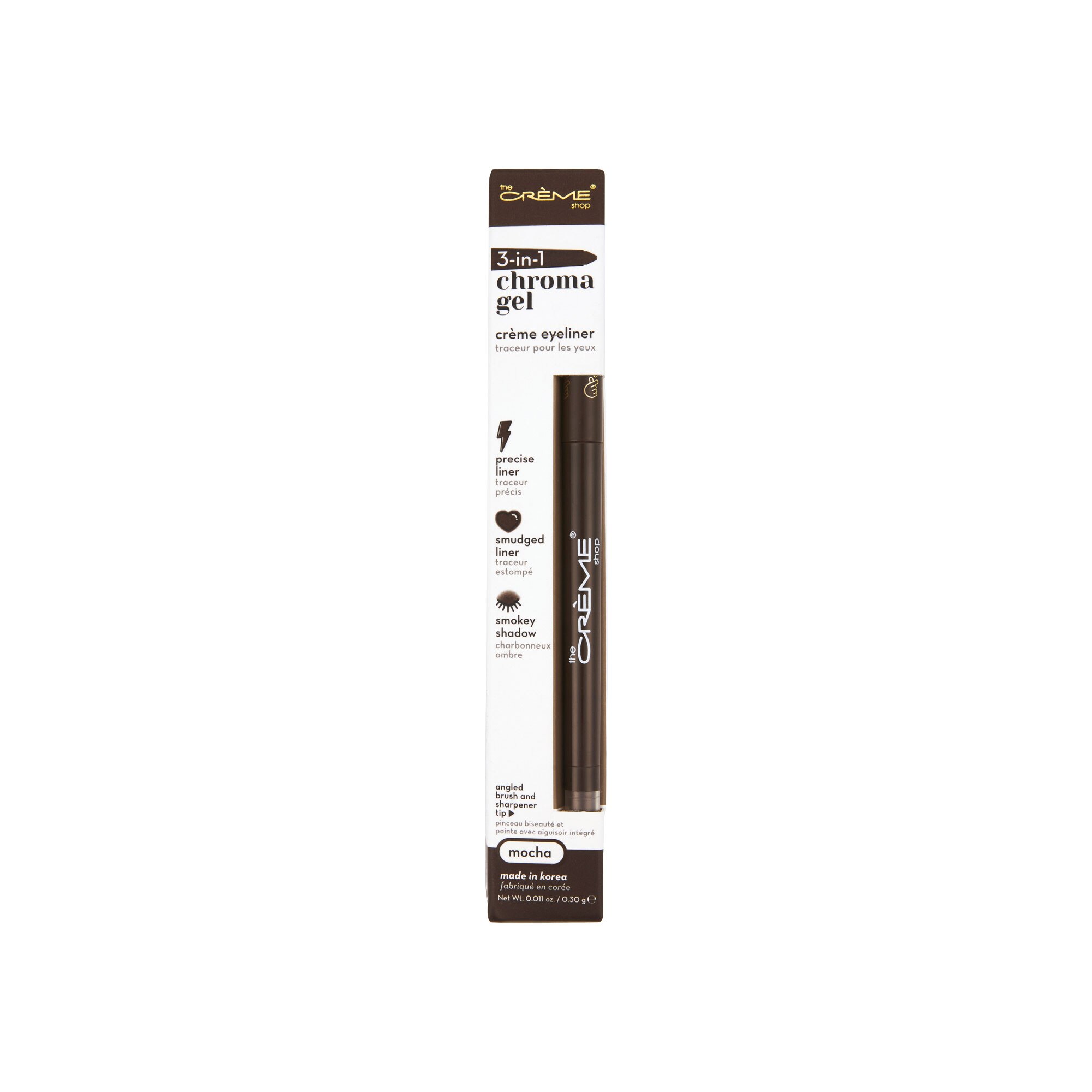 The Crème Shop 3-IN 1 Chroma Gel Creme Eyeliner, Mocha