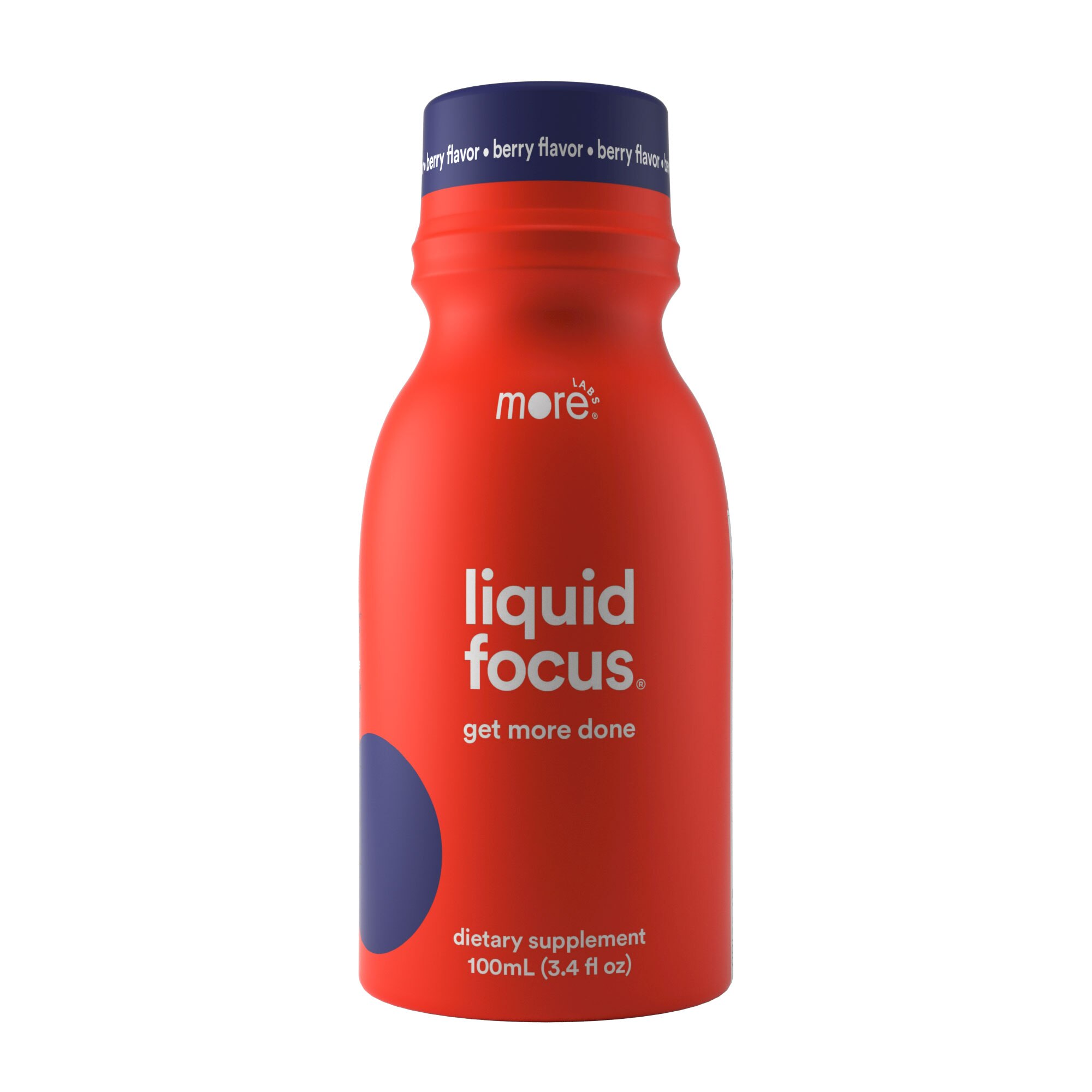 More Labs Liquid Focus Nootropic Smart Drink, Berry Flavor, 3.4 OZ