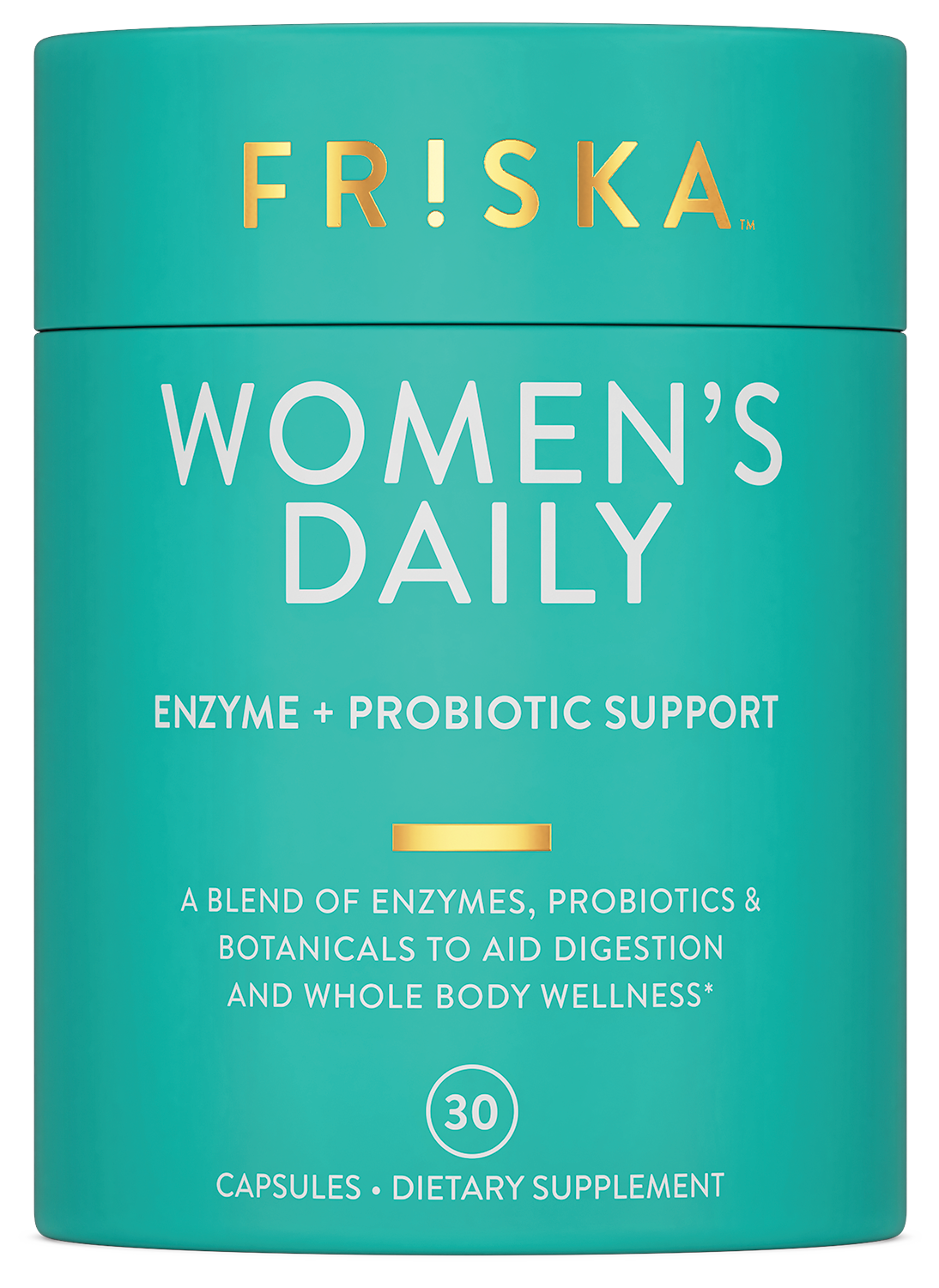 FRISKA Women's Daily Enzyme + Probiotic Support Capsules