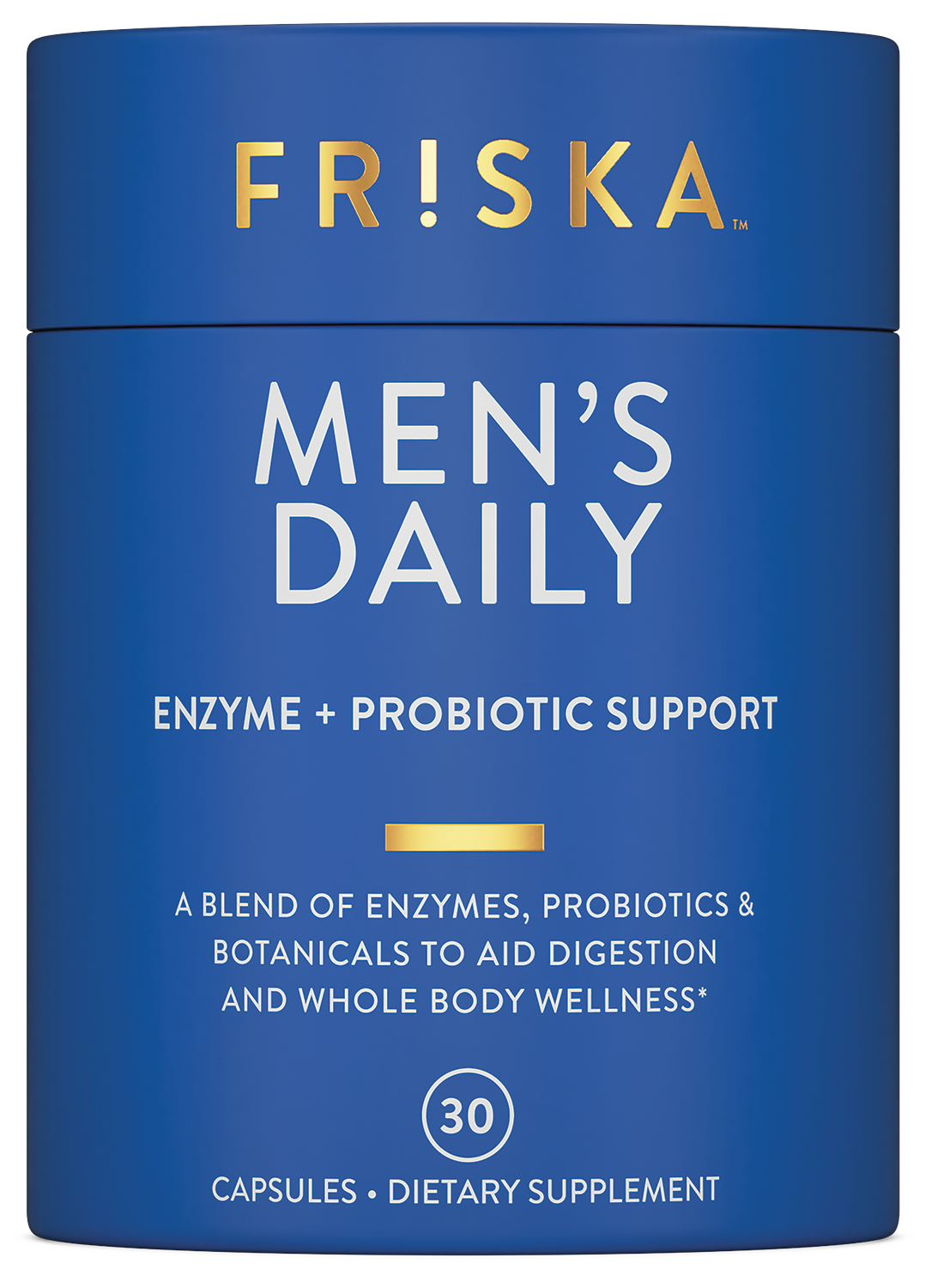 FRISKA Men's Daily Enzyme + Probiotic Support Capsules