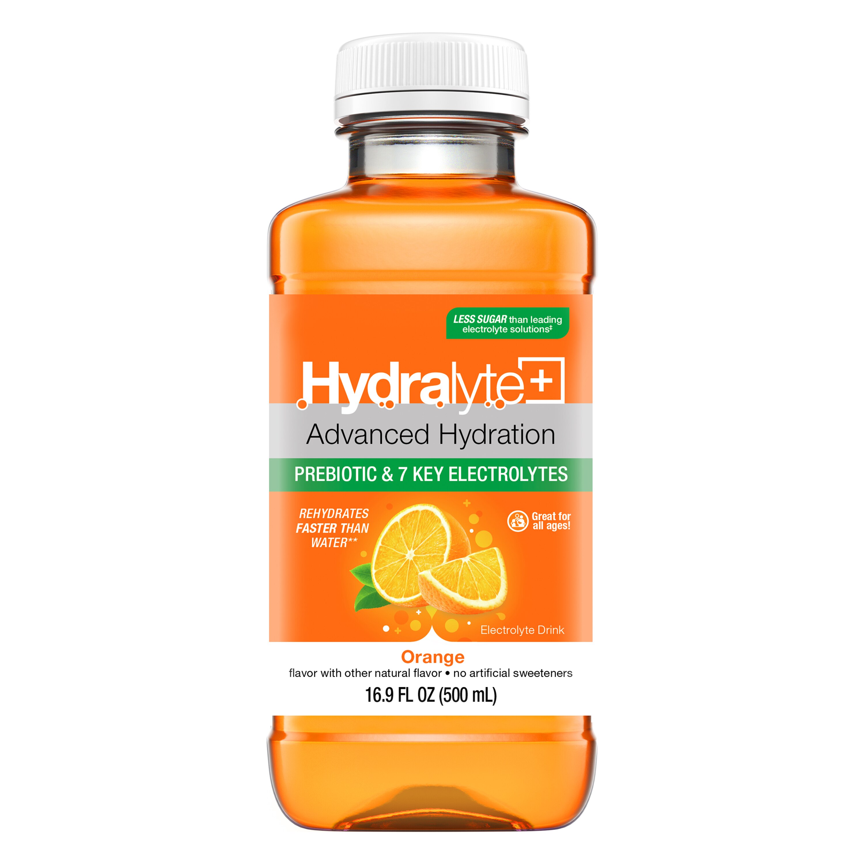 Hydralyte Advanced Hydration Prebiotic Solution, Orange, 16.9 OZ