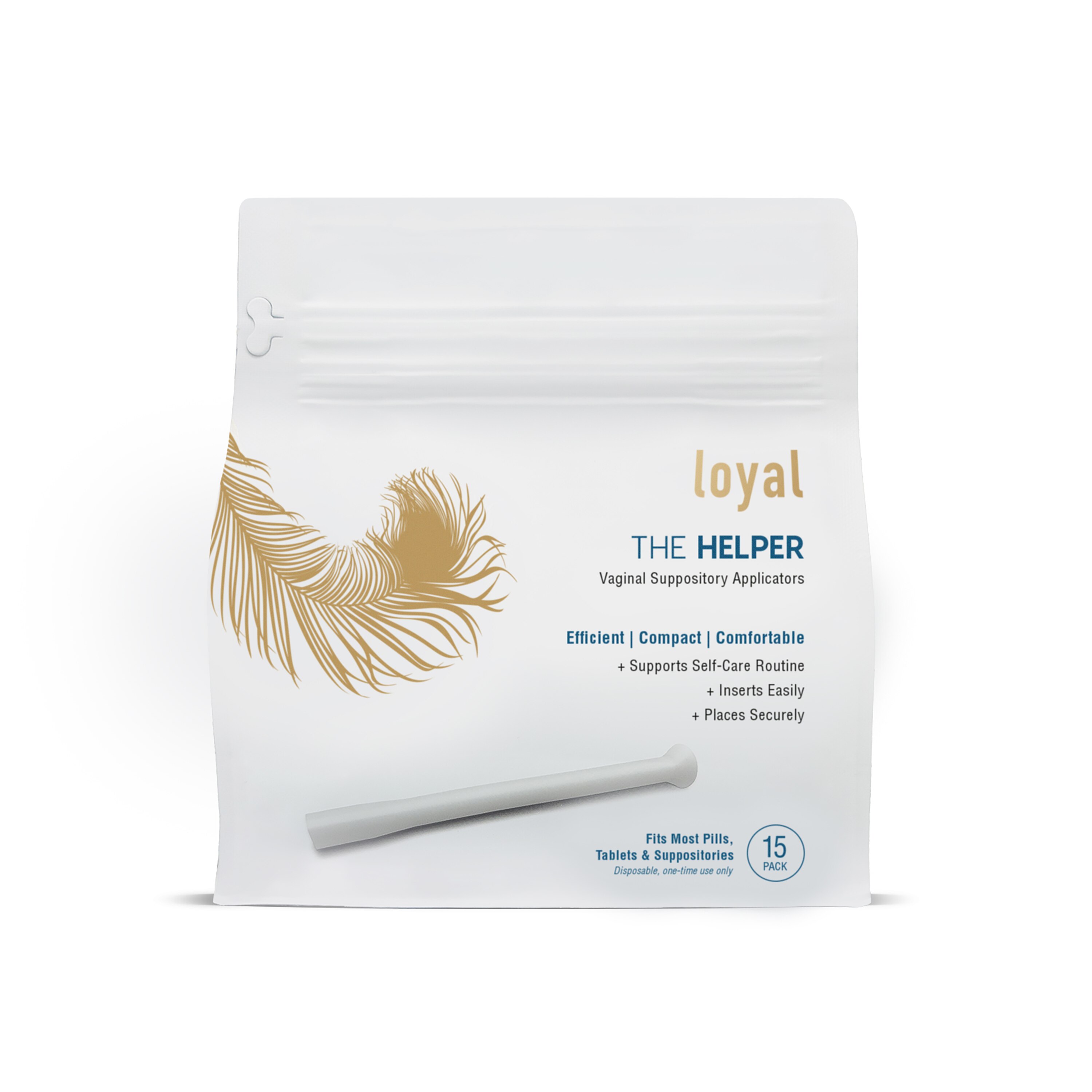 Loyal The Helper Feminine Health Vaginal Suppository Applicators, 15 CT