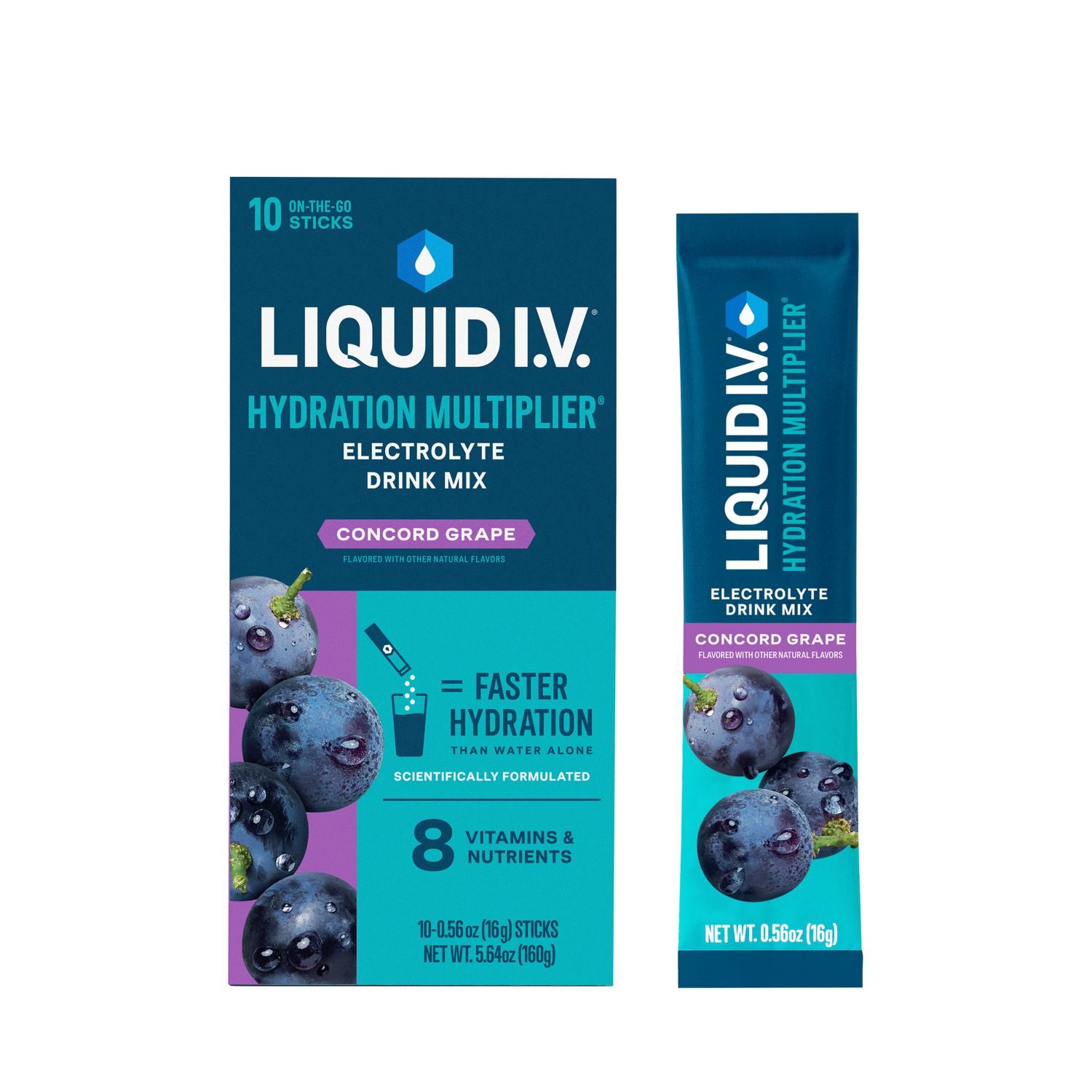 Liquid I.V. Hydration Multiplier, Grape, 10 CT