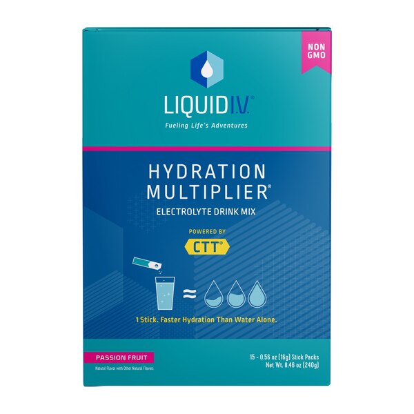 Liquid I.V. Hydration Multiplier Electrolyte Drink Mix, 15 CT, Passion Fruit