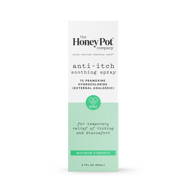 The Honey Pot Anti-Itch Spray Pramoxine and Witch Hazel Lavendar and Chamomile, 2.71 OZ