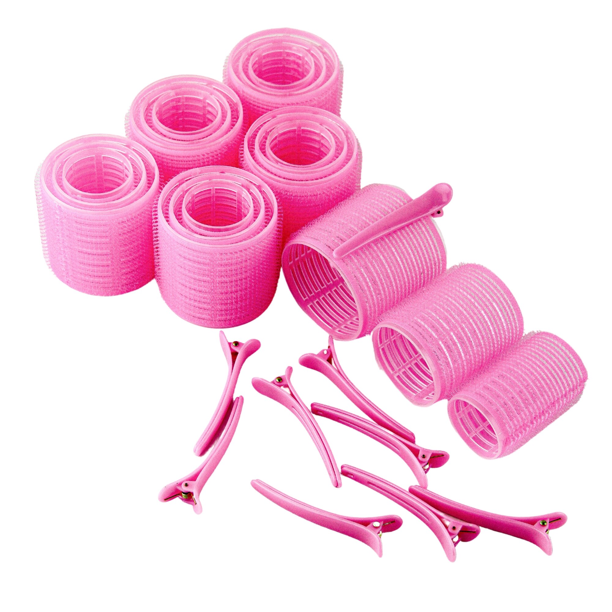 Trademark Beauty Velcro Rollers With Clips and Travel Bag, 18 CT