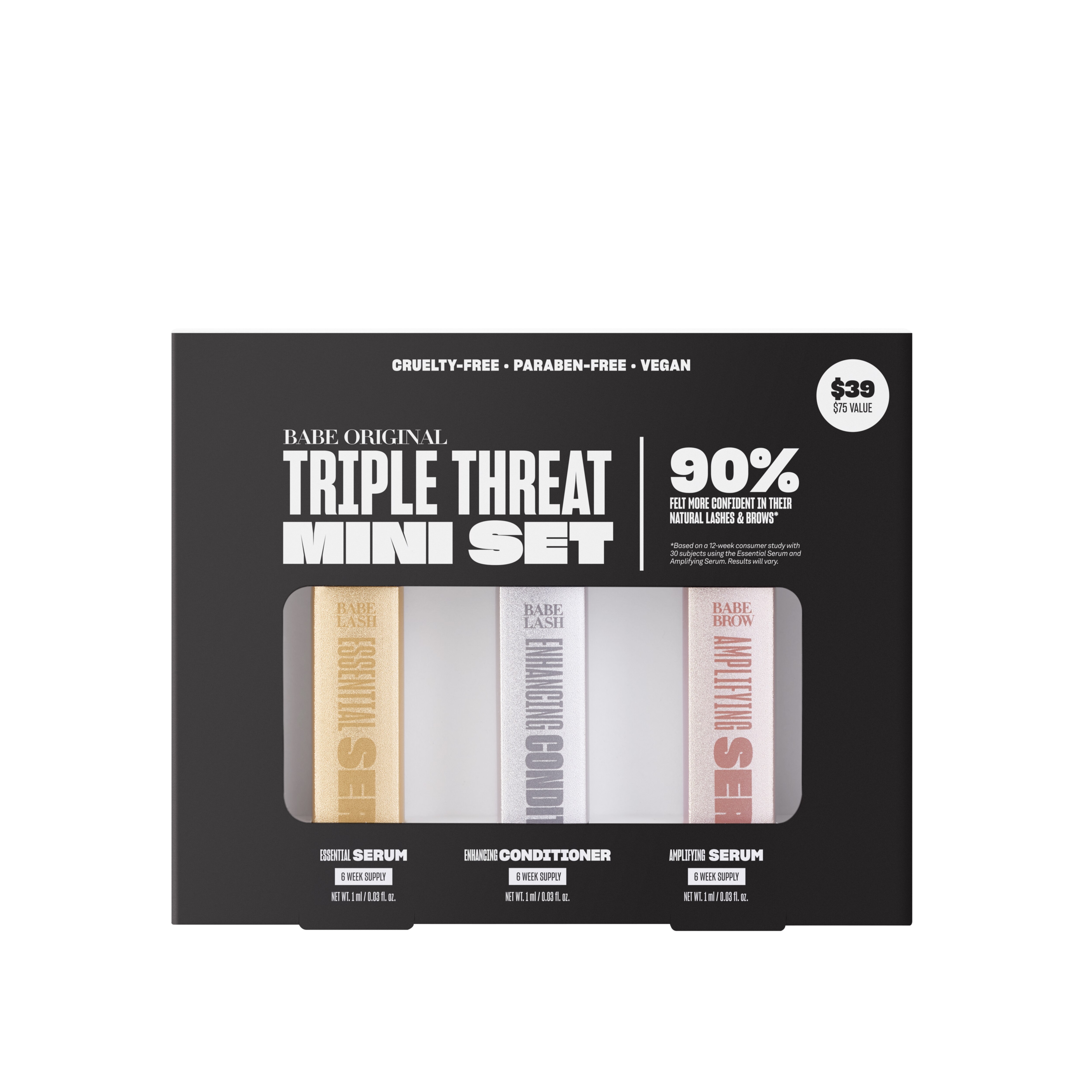 Babe Original Triple Threat Lash + Brow Serum Mini Set