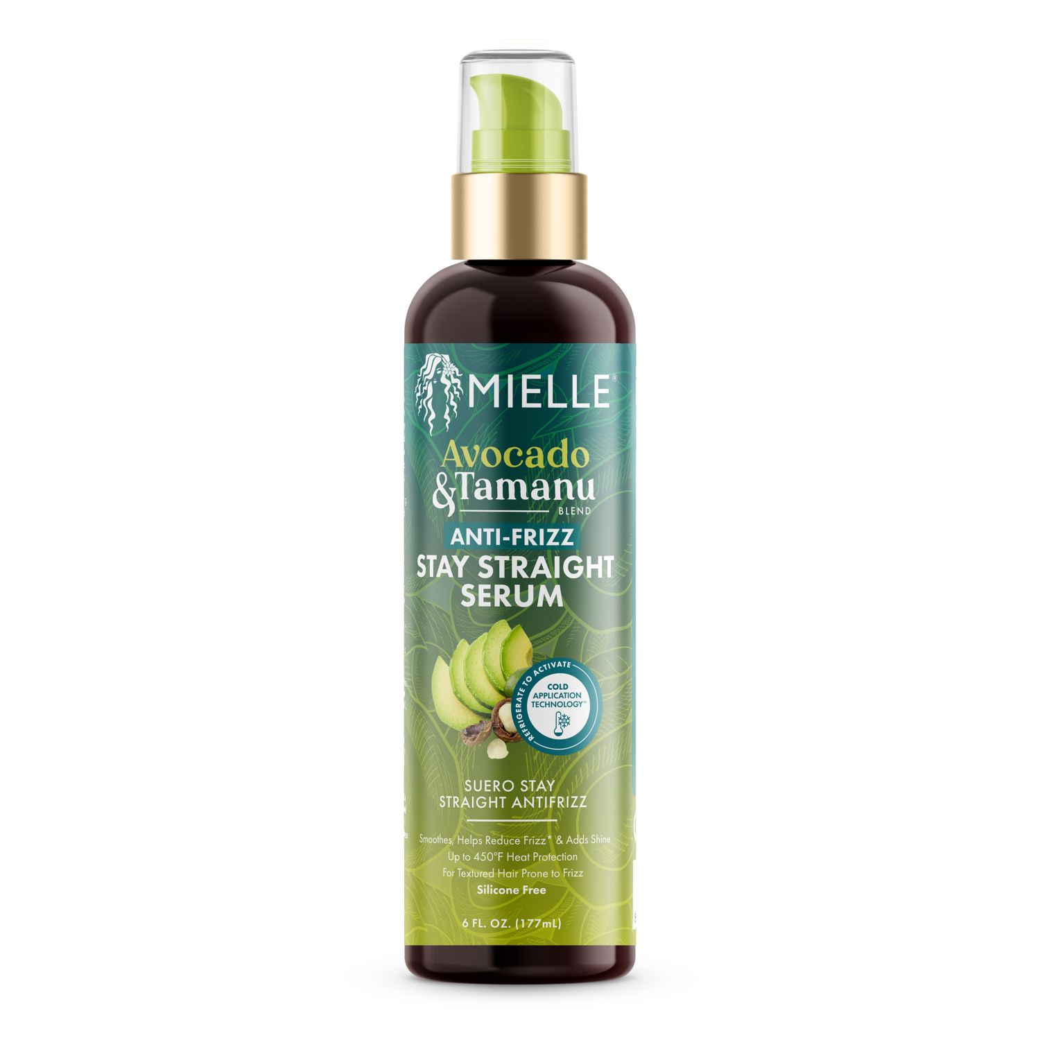 Mielle Avocado & Tamanu Anti-Frizz Stay Straight Serum,  8 OZ