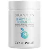 Codeage Leaky Gut, L-Glutamine Supplement, Licorice Root, Pre + Probiotics, Postbiotic, Vegan, 60 CT, thumbnail image 1 of 8