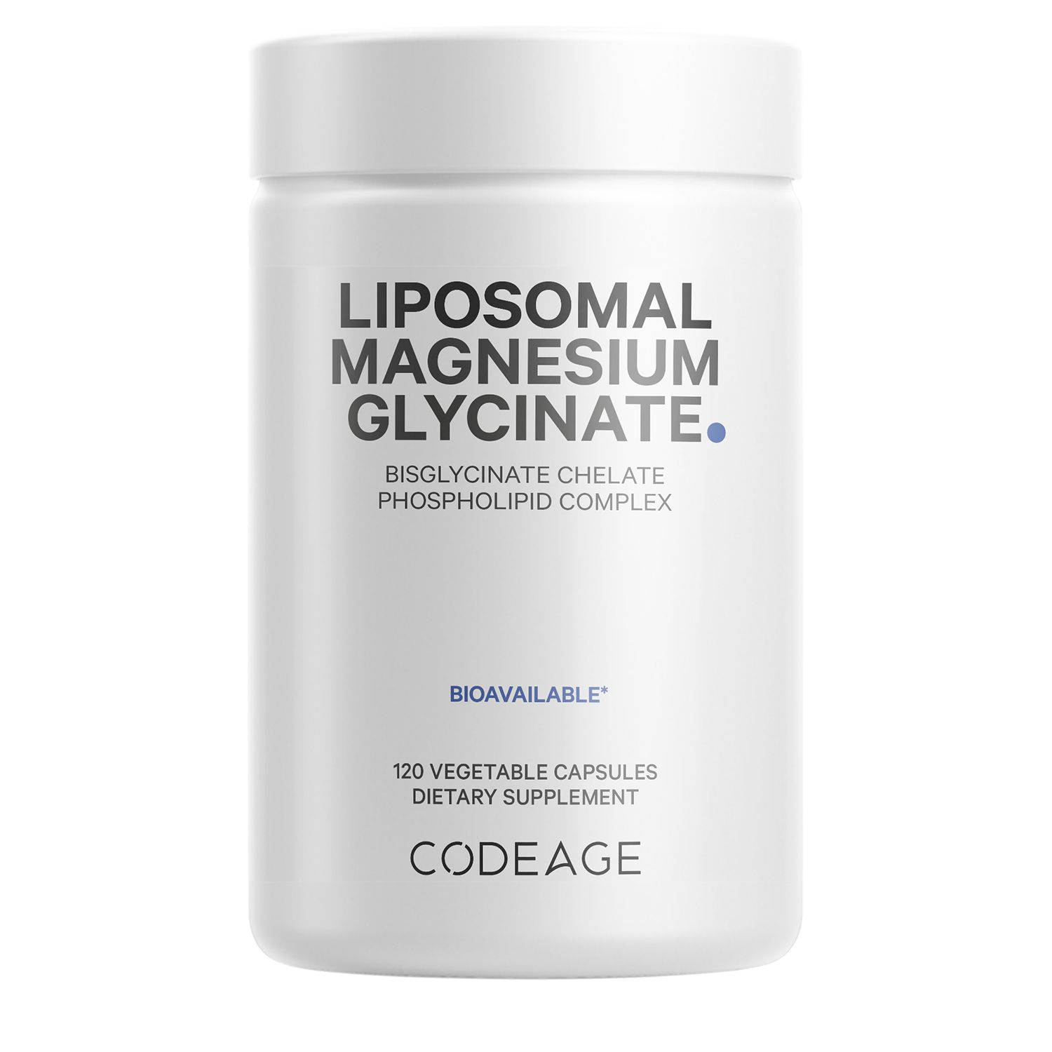 Codeage Liposomal Magnesium Bisglycinate Chelate Mineral Supplement, BioMag Phospholipids