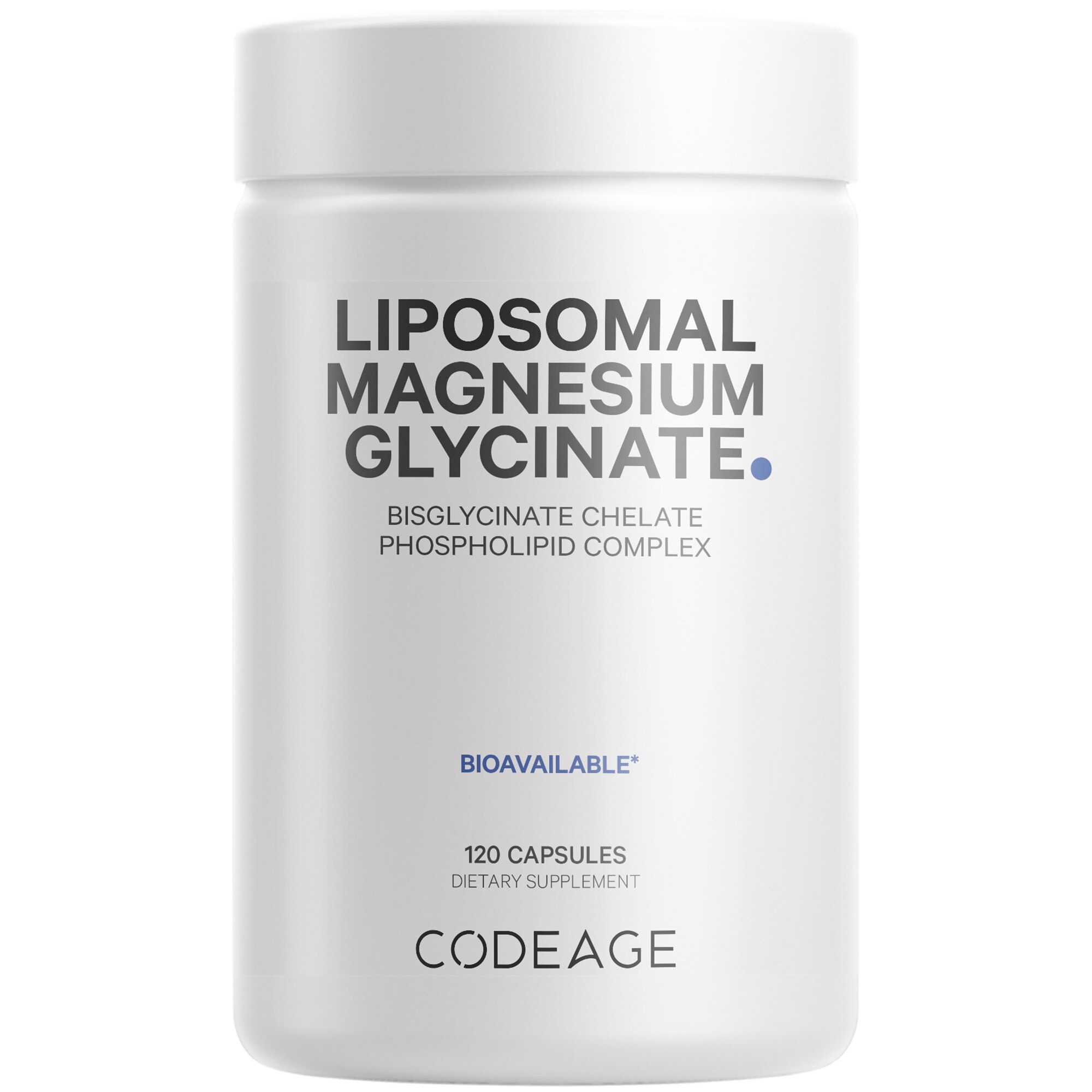 Codeage Liposomal Magnesium Bisglycinate Chelate Mineral Supplement, BioMag Phospholipids