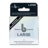 Platinum b condoms, Large, 3 CT, thumbnail image 1 of 5