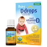 Baby Ddrops Organic Liquid Vitamin D3 Drops, 60 drops, thumbnail image 1 of 5