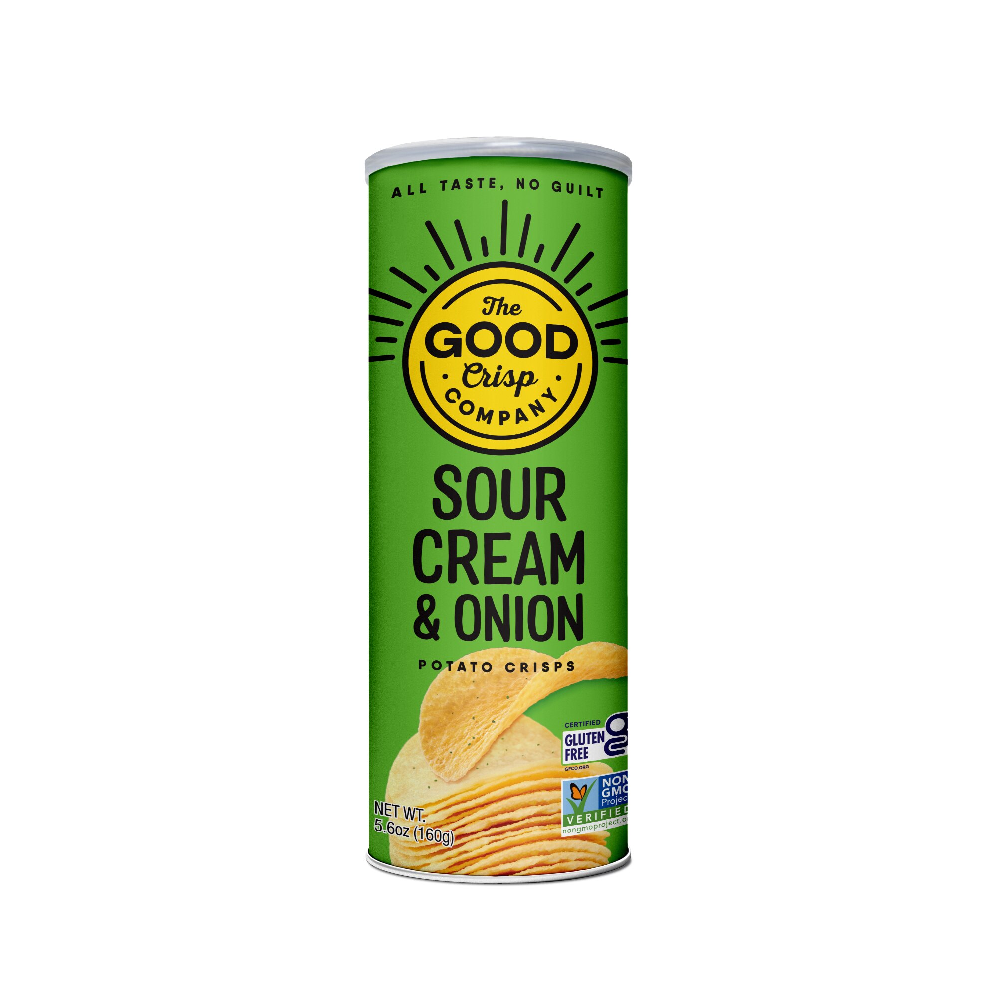 The Good Crisp Company Sour Cream & Onion Gluten Free Potato Chips, 5.6 OZ