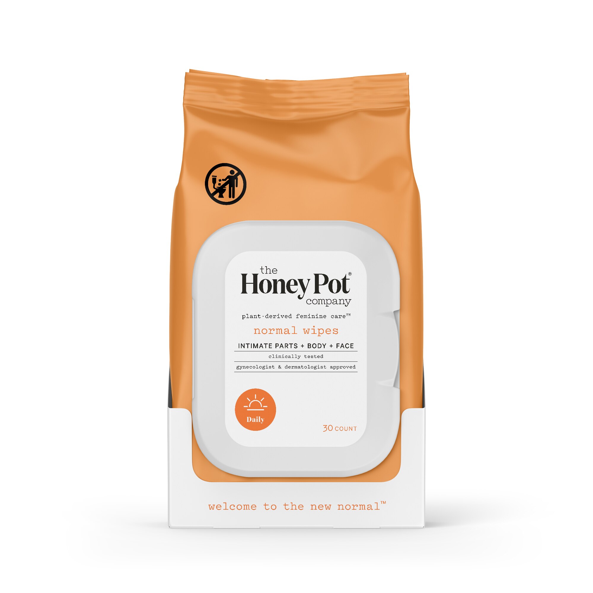 The Honey Pot Intimate Wipes, 30CT