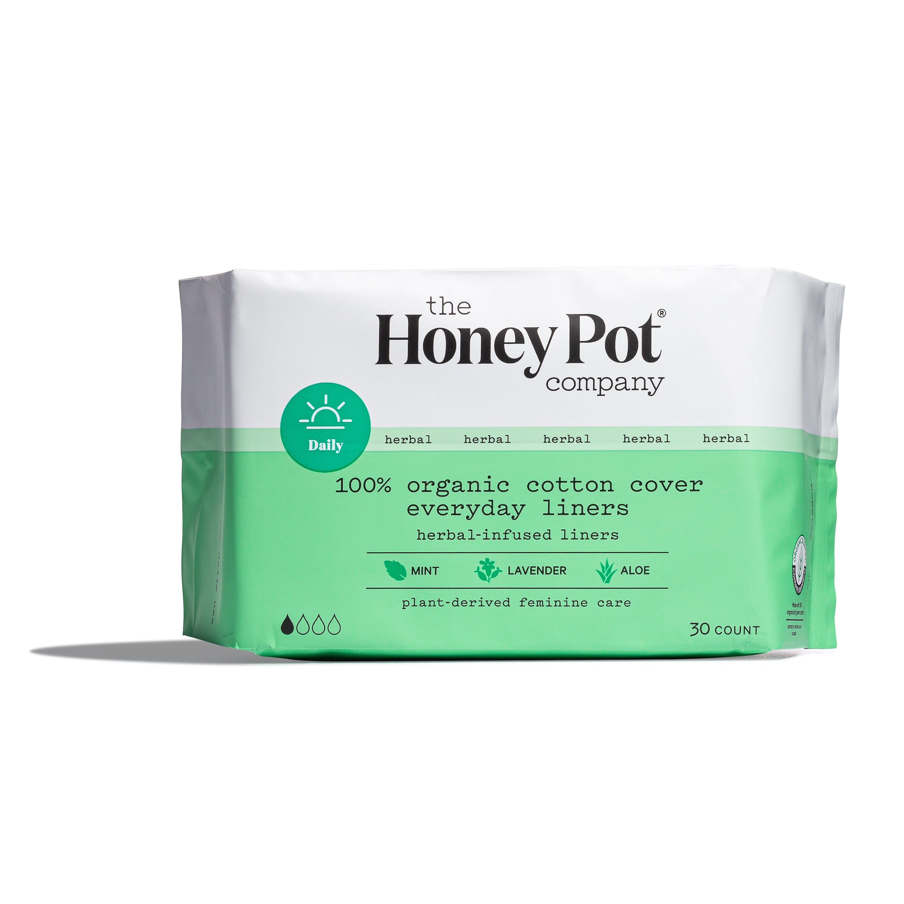 The Honey Pot Company Organic Herbal Pantiliners, 30 CT