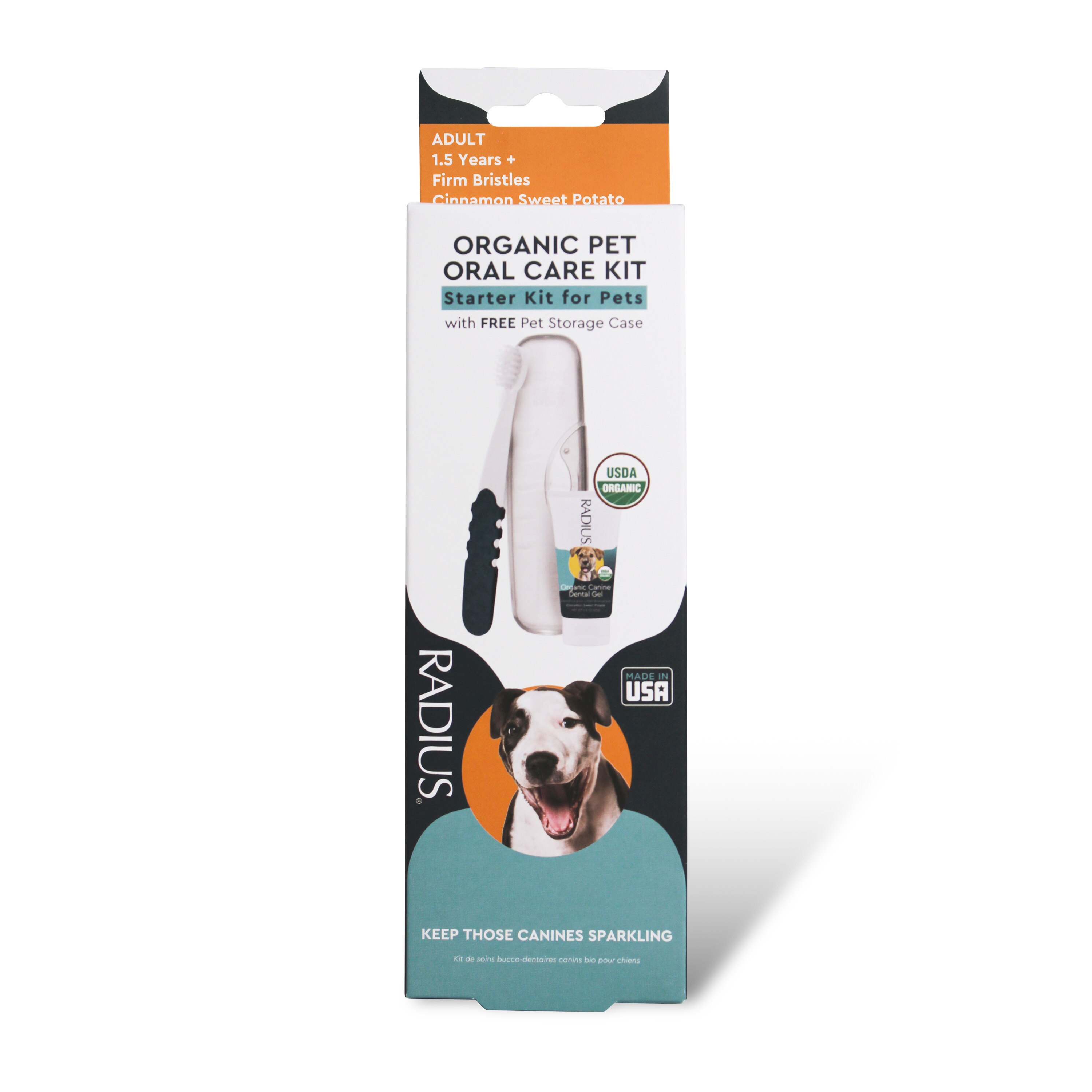 RADIUS Canine USDA Organic Dental Solutions Kit, Dog Dental Kit, Adult, Ages 1.5 yrs and over