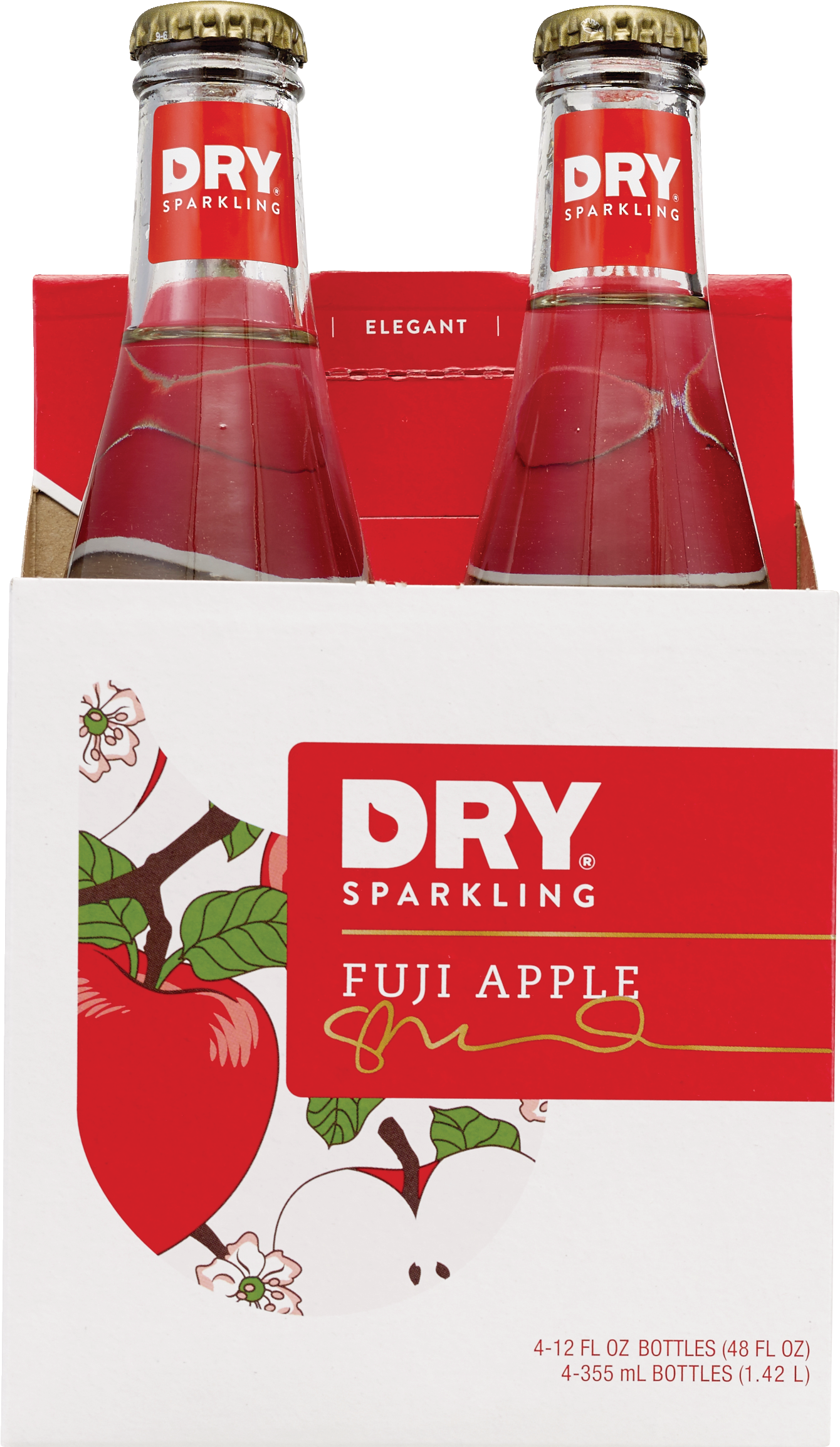 Dry Sparkling Fuji Apple Dry 4 Pack, 48 OZ