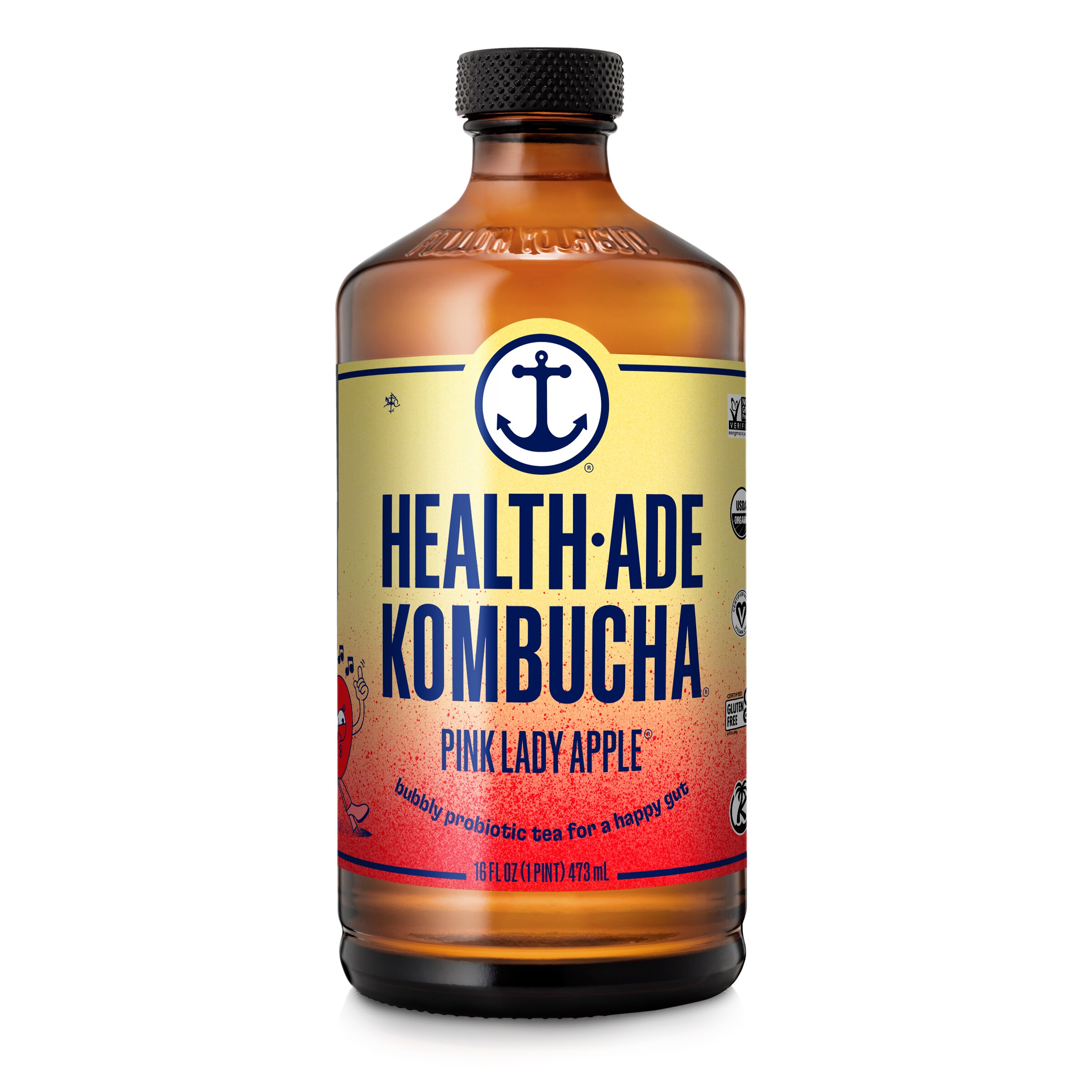 Health-Ade Pink Lady Apple Kombucha, 16 OZ