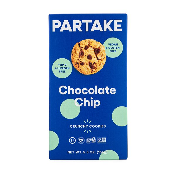 Partake Gluten-Free Vegan Chocolate Chip Cookies, 5.5 oz