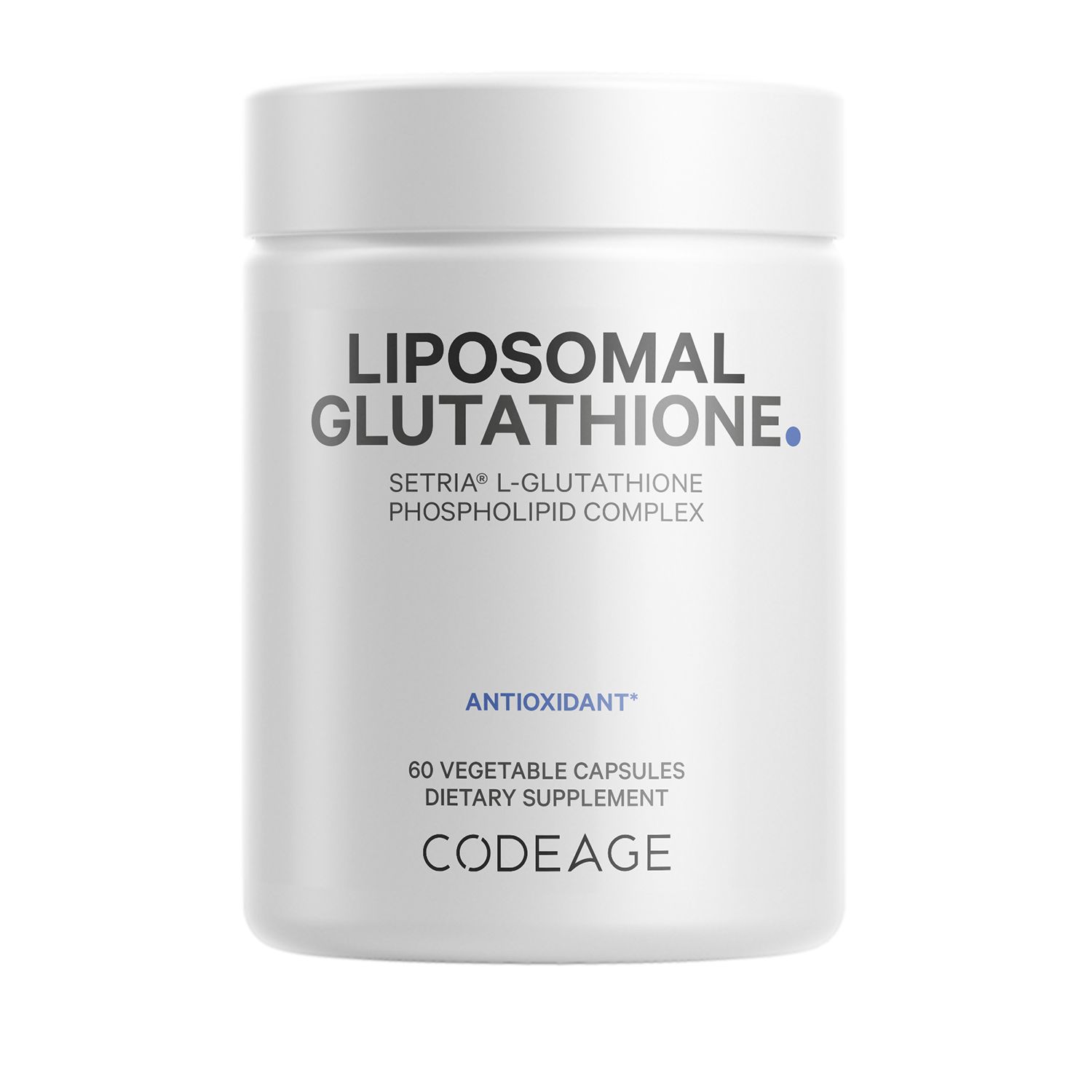 Codeage Liposomal Glutathione, Setria L Glutathione Capsules, Phospholipids, Vegan, Non-GMO, 60 CT