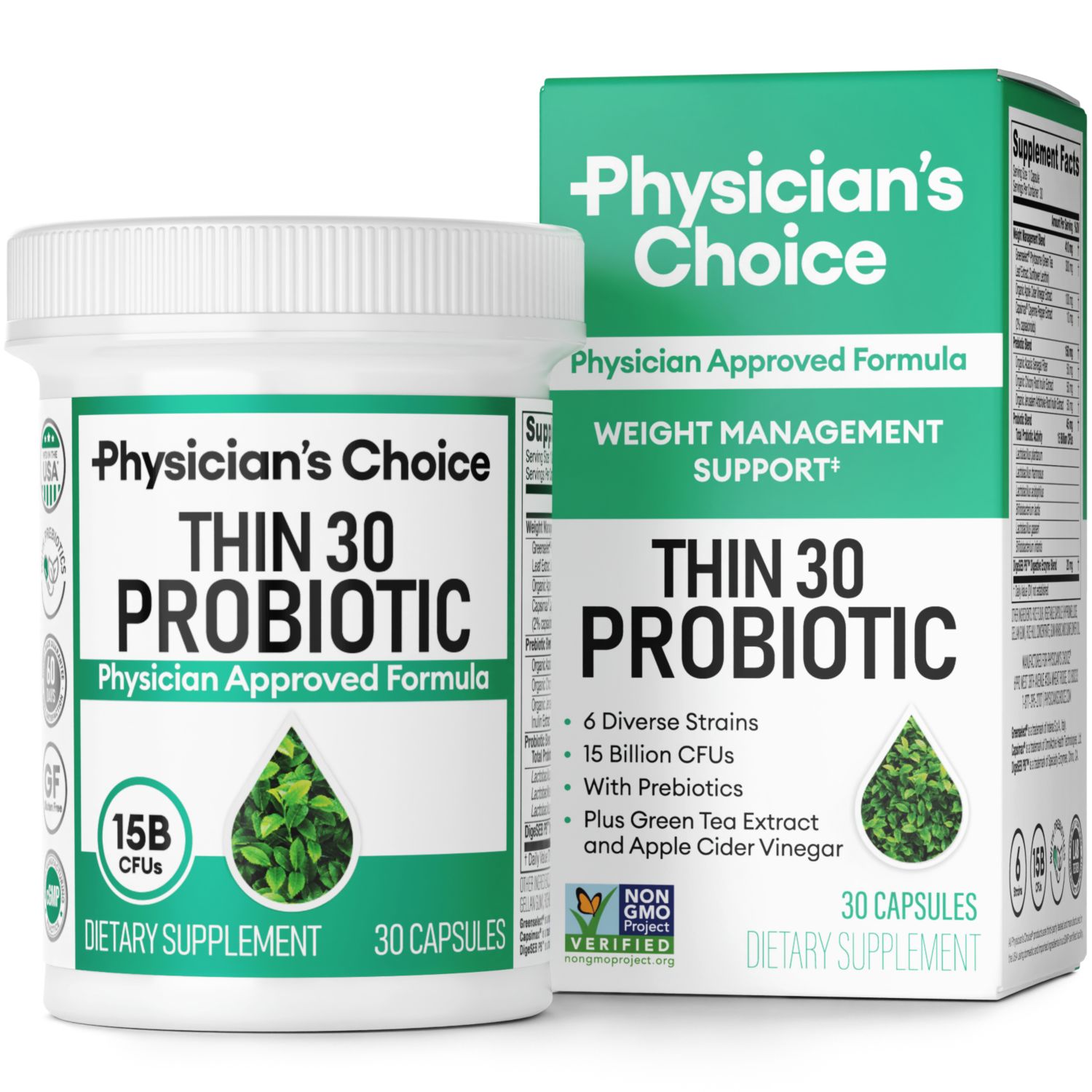 Physician's Choice Thin 30 Probiotic Delayed-Release Capsules