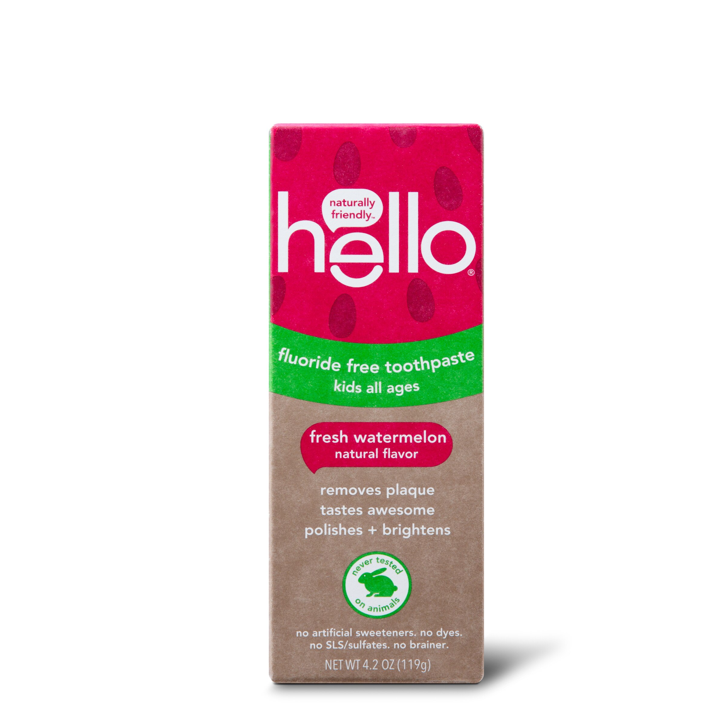 hello Kids Natural Fluoride Free Toothpaste, Fresh Watermelon