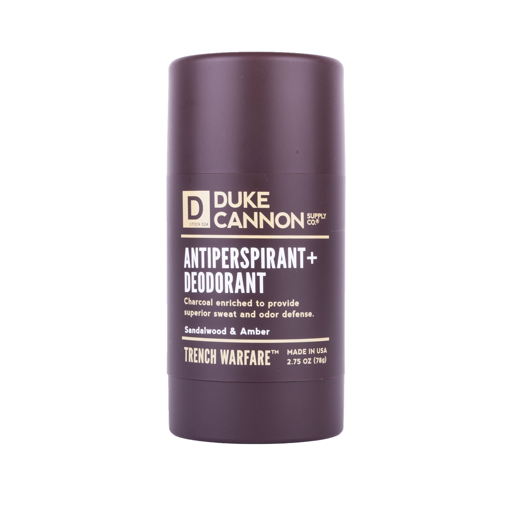 Duke Cannon Antiperspirant & Deodorant Roll-On, Sandalwood & Amber, 2.75 OZ