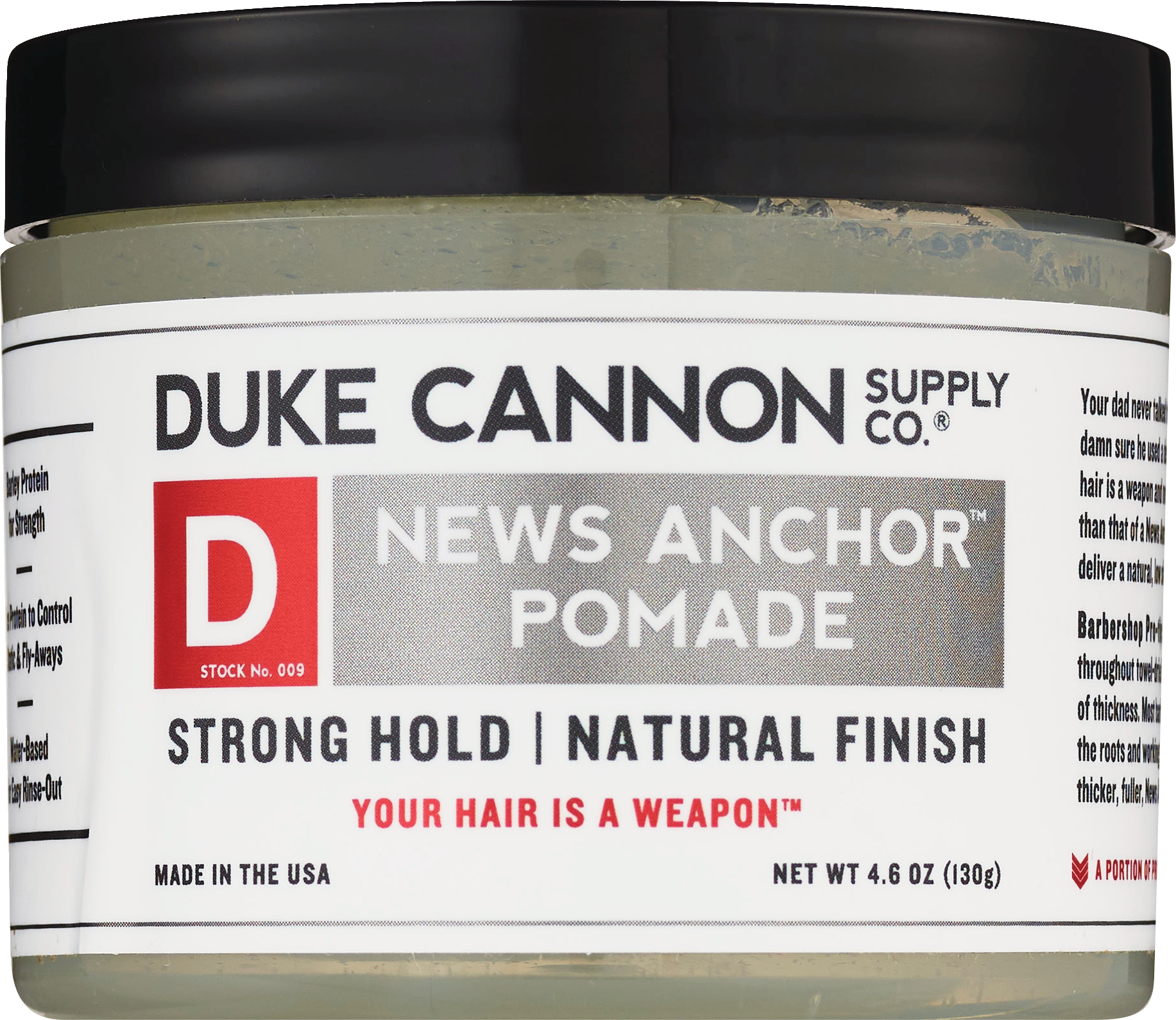 Duke Cannon News Anchor Pomade, 4.6 OZ