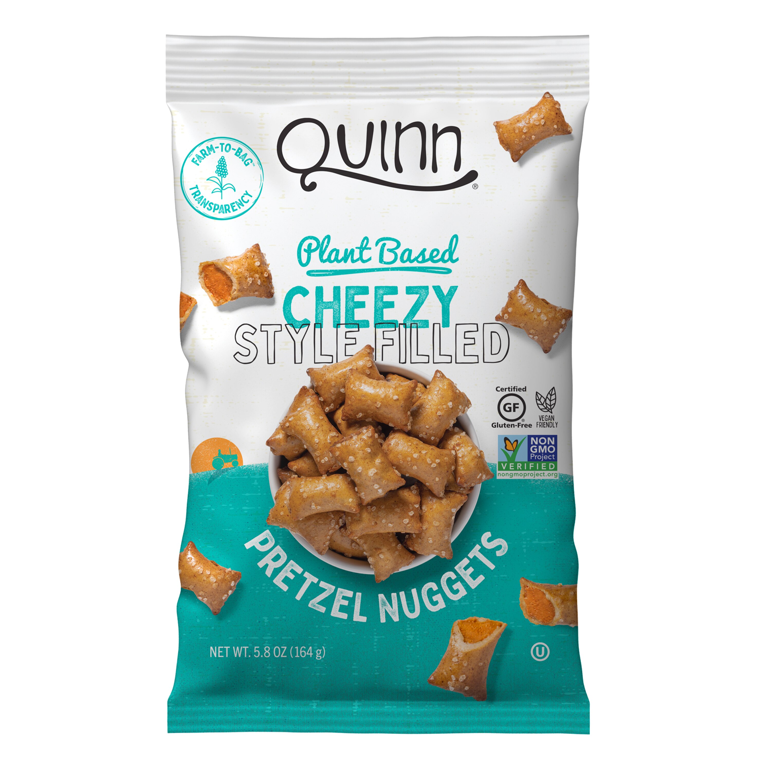 Quinn Plant Based Cheezy Style Filled Pretzel Nuggets, 5.8 oz