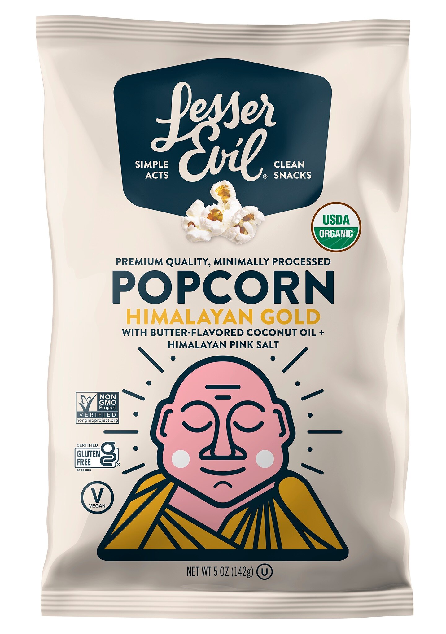 Lesser Evil Himalayan Gold Organic Popcorn, 5 oz