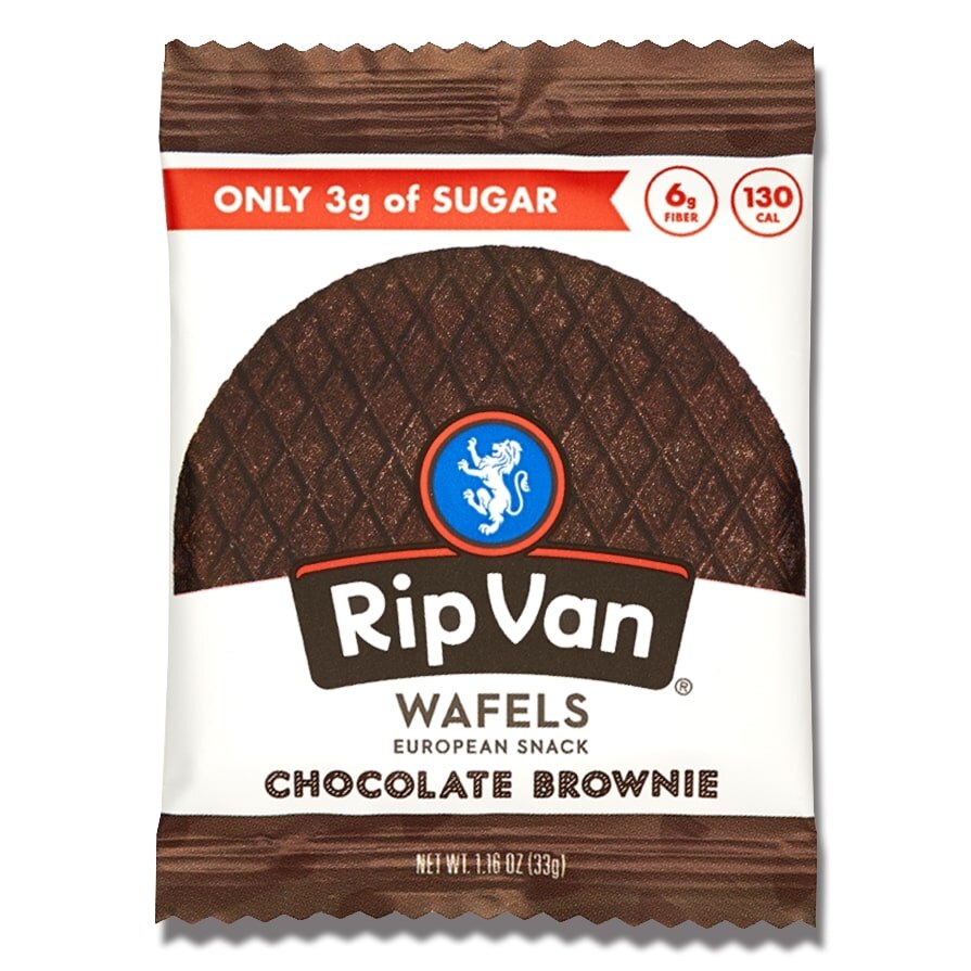 Rip Van Wafels European Snack Stroopwafel, Chocolate Brownie, 1.16 OZ