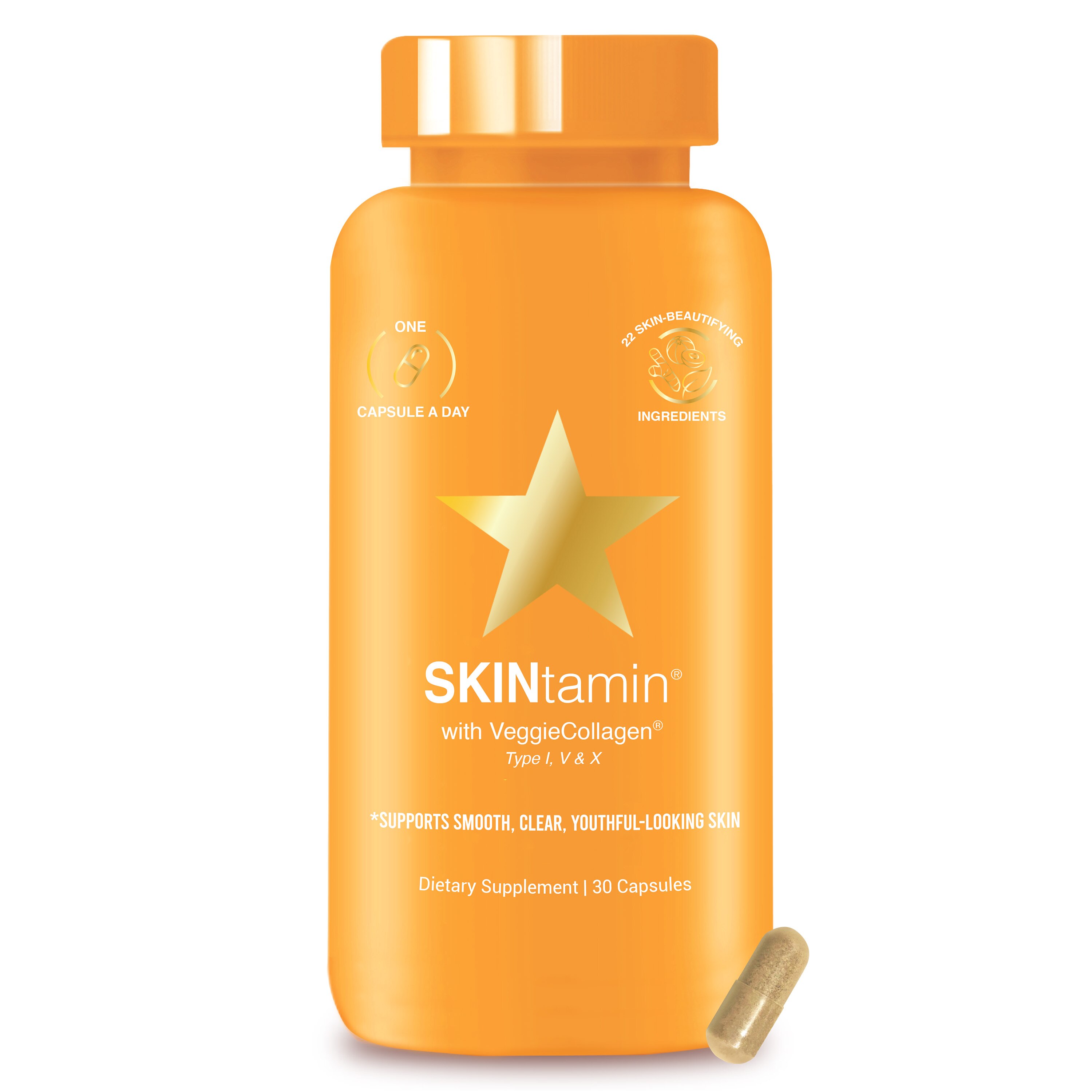 SKINtamin Collagen Supplements, 30 CT