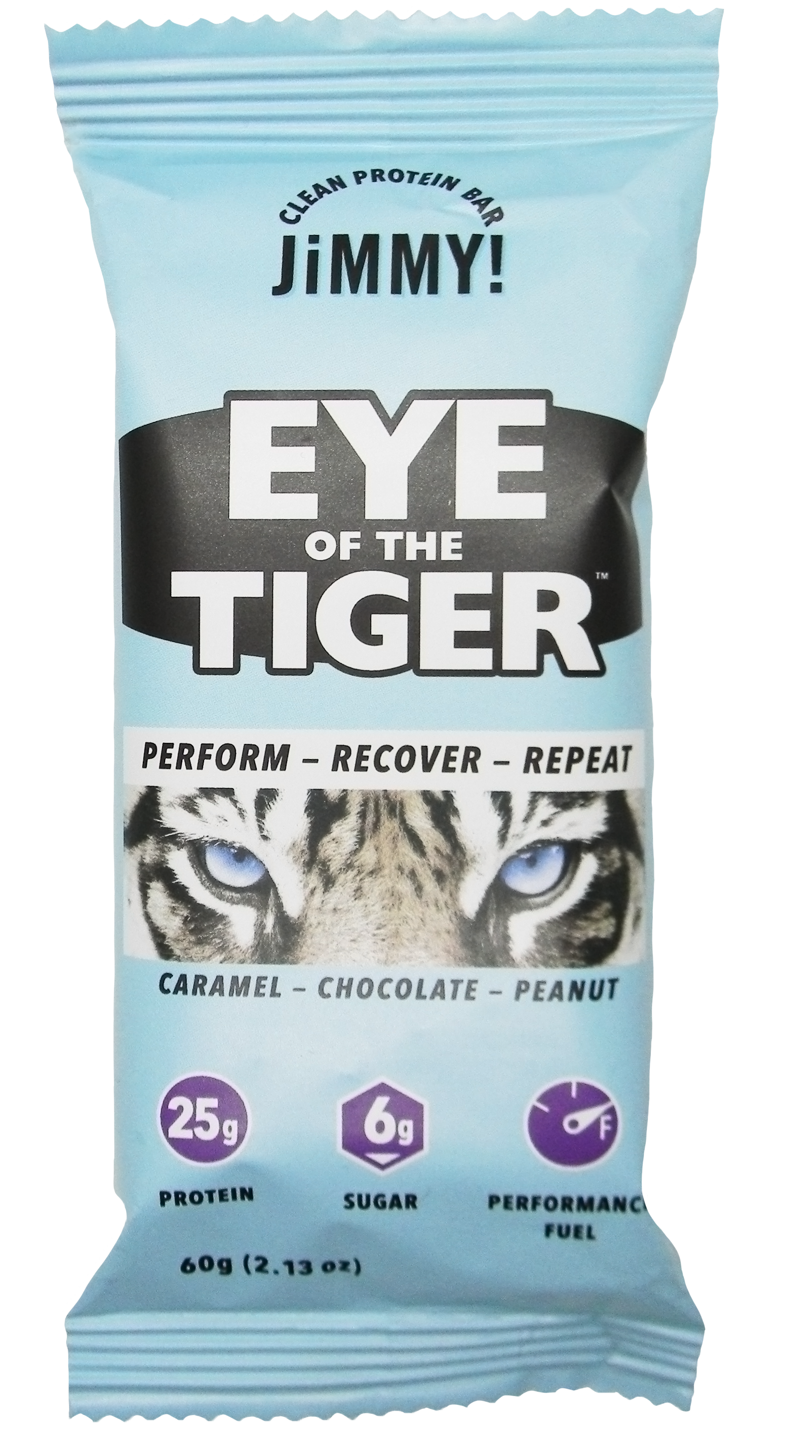 JiMMY! Eye of the Tiger Protein Bar, Caramel Chocolate Peanut, 2.13 oz