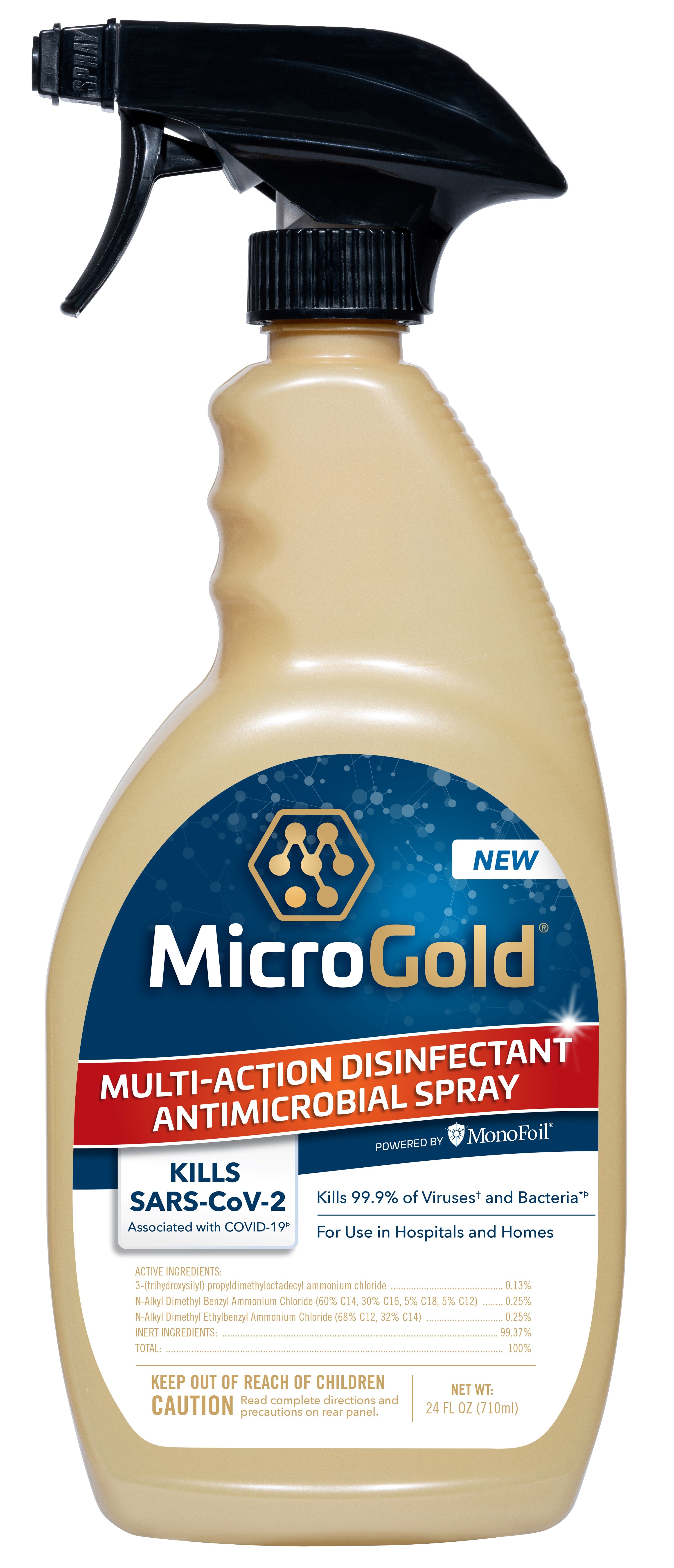 MicroGold Multi-Action Disinfectant Antimicrobial Spray, 24 OZ