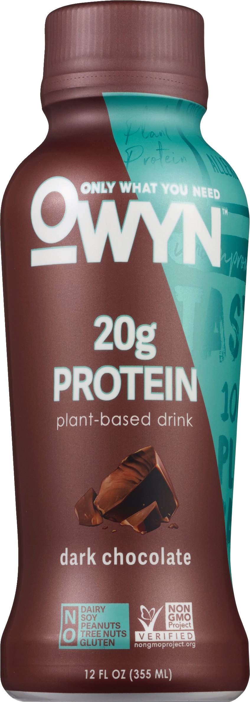 OWYN Plant-Based Protein Drink, Dark Chocolate, 12 oz