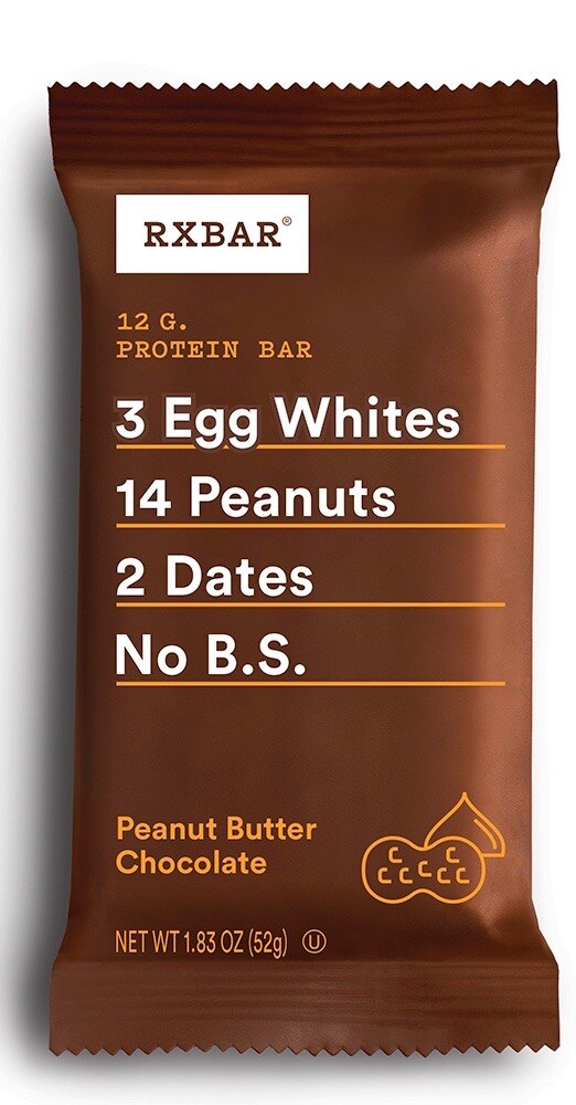 RXBAR Whole Food Protein Bar, Peanut Butter Chocolate, 12g Protein, 1.83 oz Bar