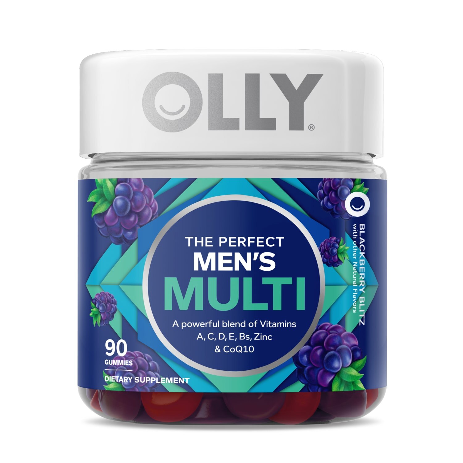 Olly The Perfect Men's Multivitamin 90CT, Blackberry Blitz