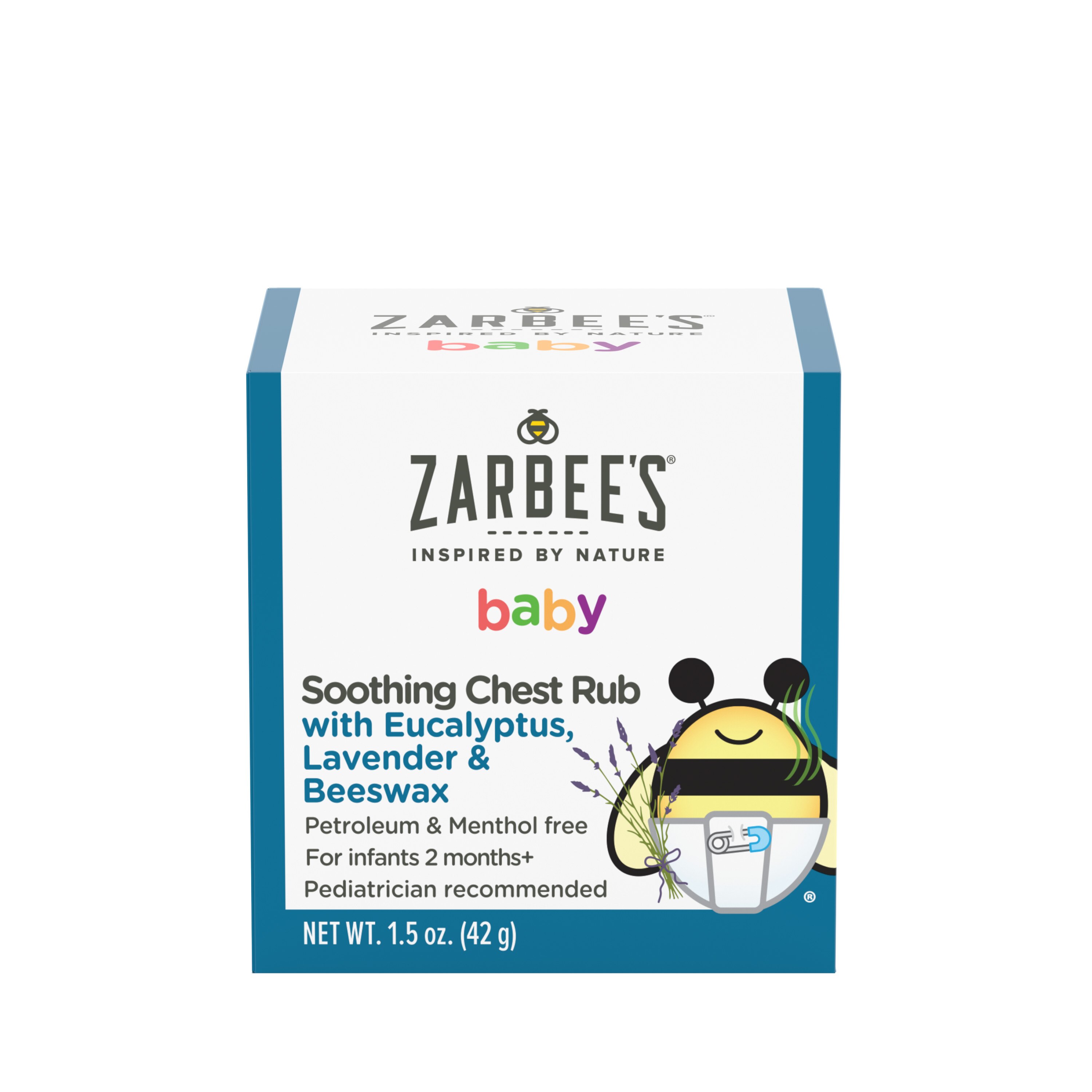 Zarbee's Baby Soothing Chest Rub, Eucalyptus, Lavender & Beeswax, 1.5 OZ