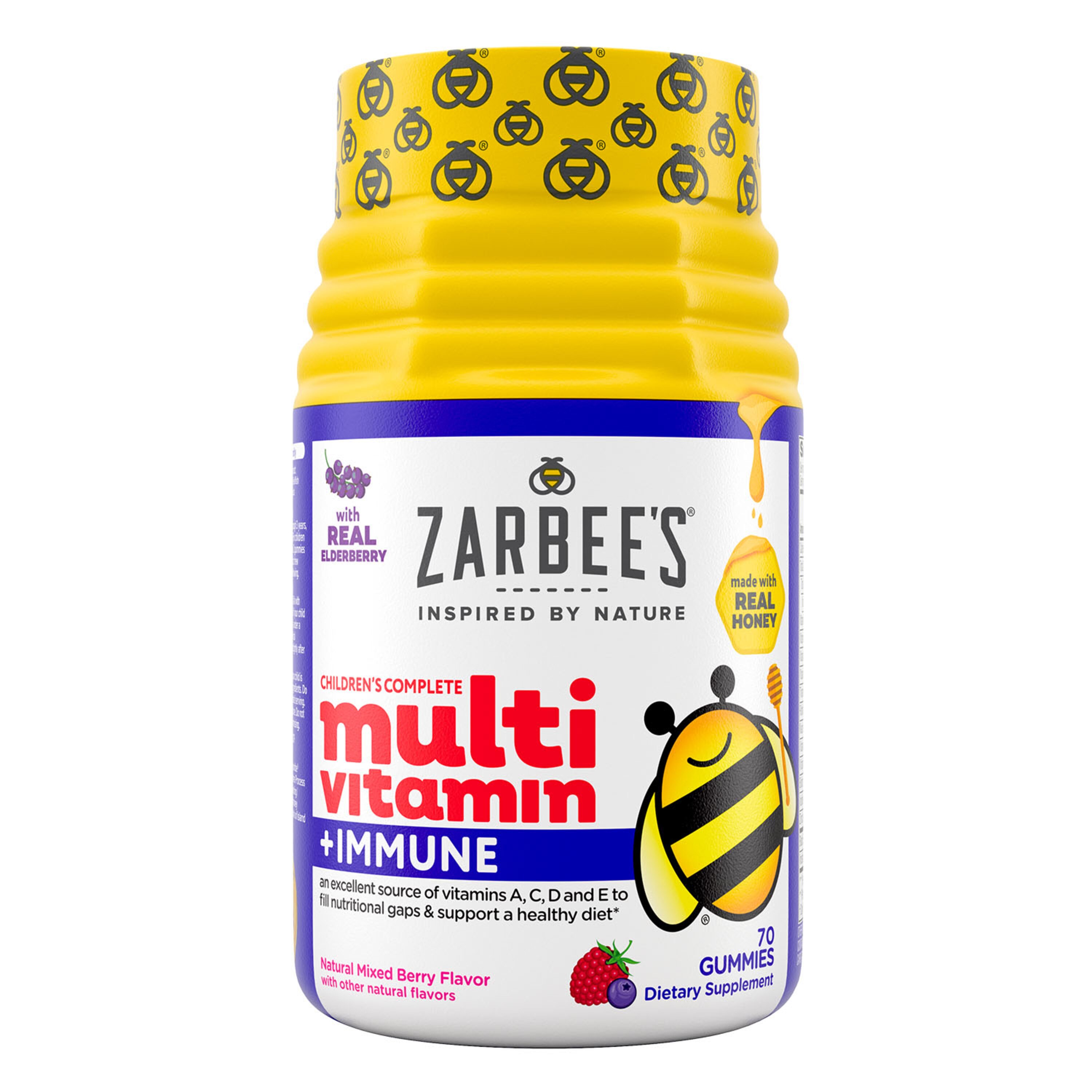 Zarbee's Children's Complete Multivitamin + Immune Support Gummies, Berry, 70 CT