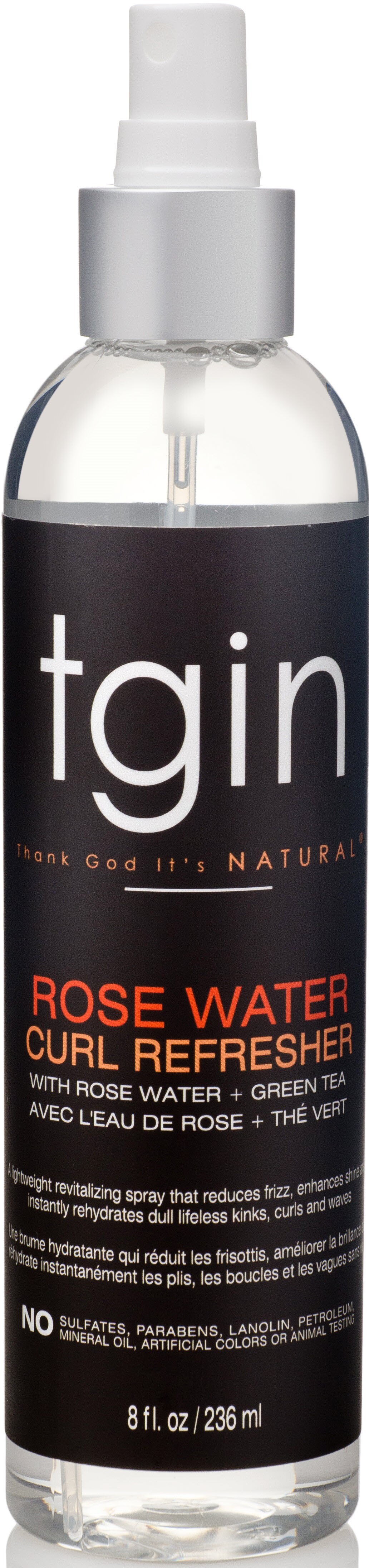 TGIN Rose Water Curl Refresher, 8 OZ