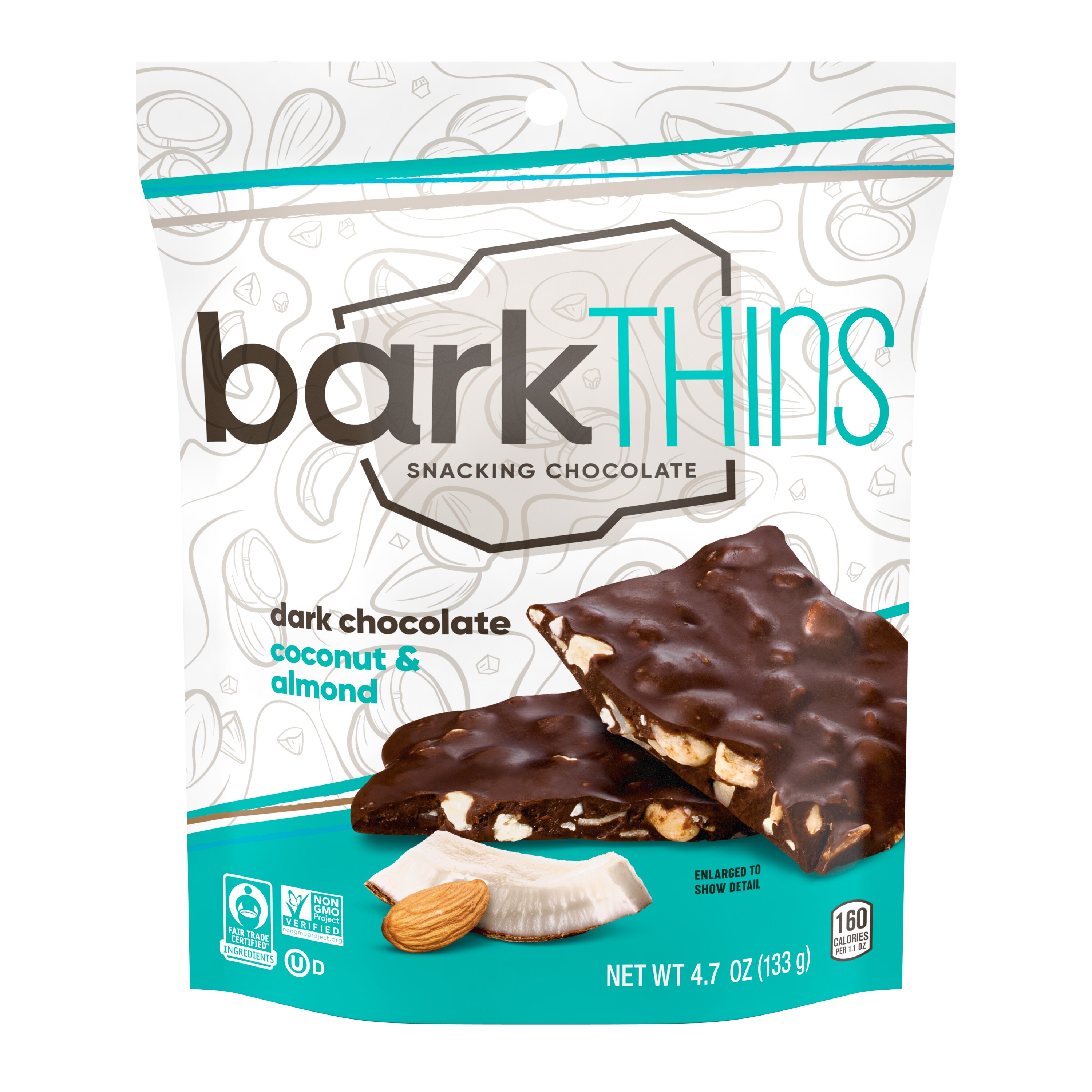 BarkThins Dark Chocolate Coconut & Almond, 4.7 oz