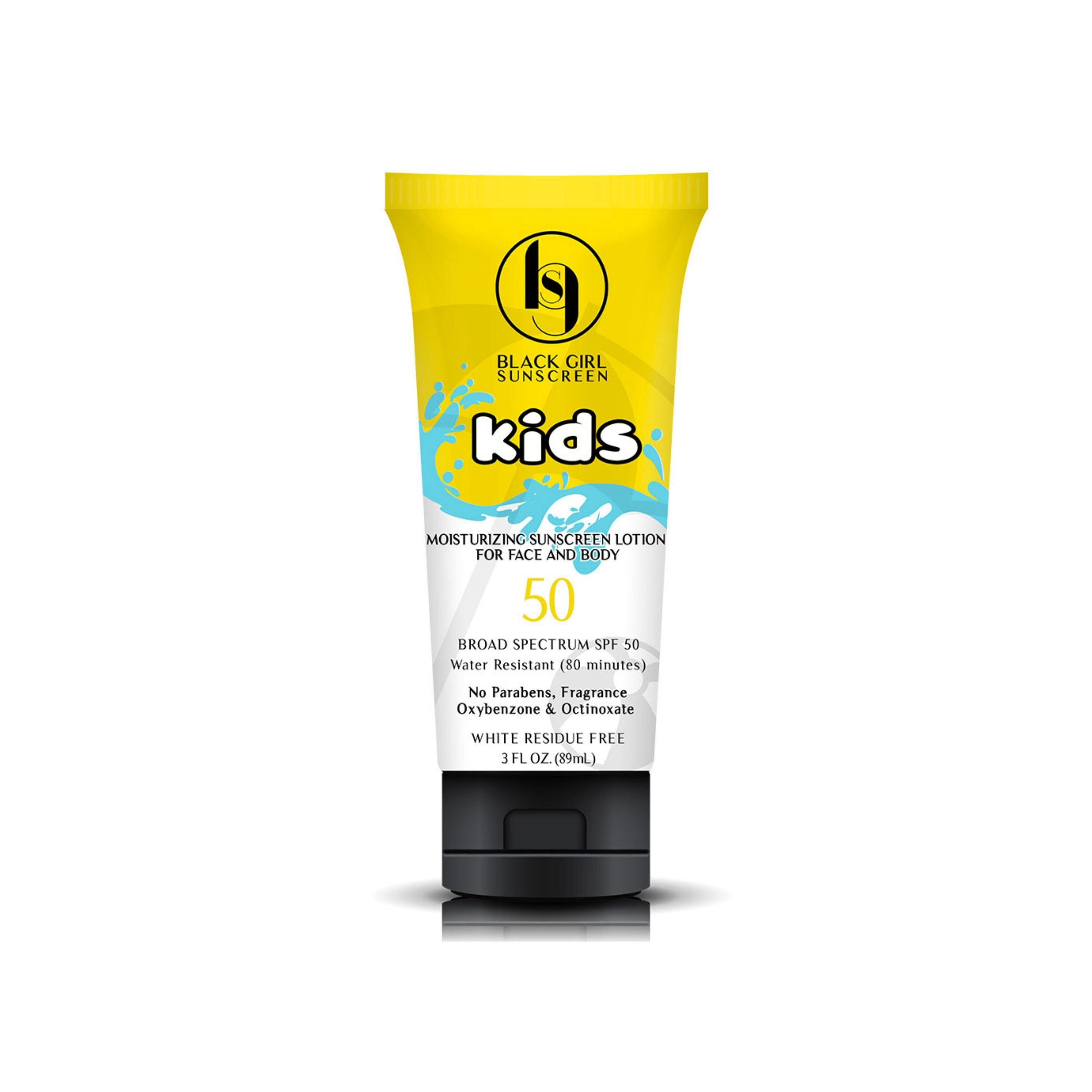 Black Girl Sunscreen for Kids Broad Spectrum SPF 50 Sunscreen Lotion, 3 OZ