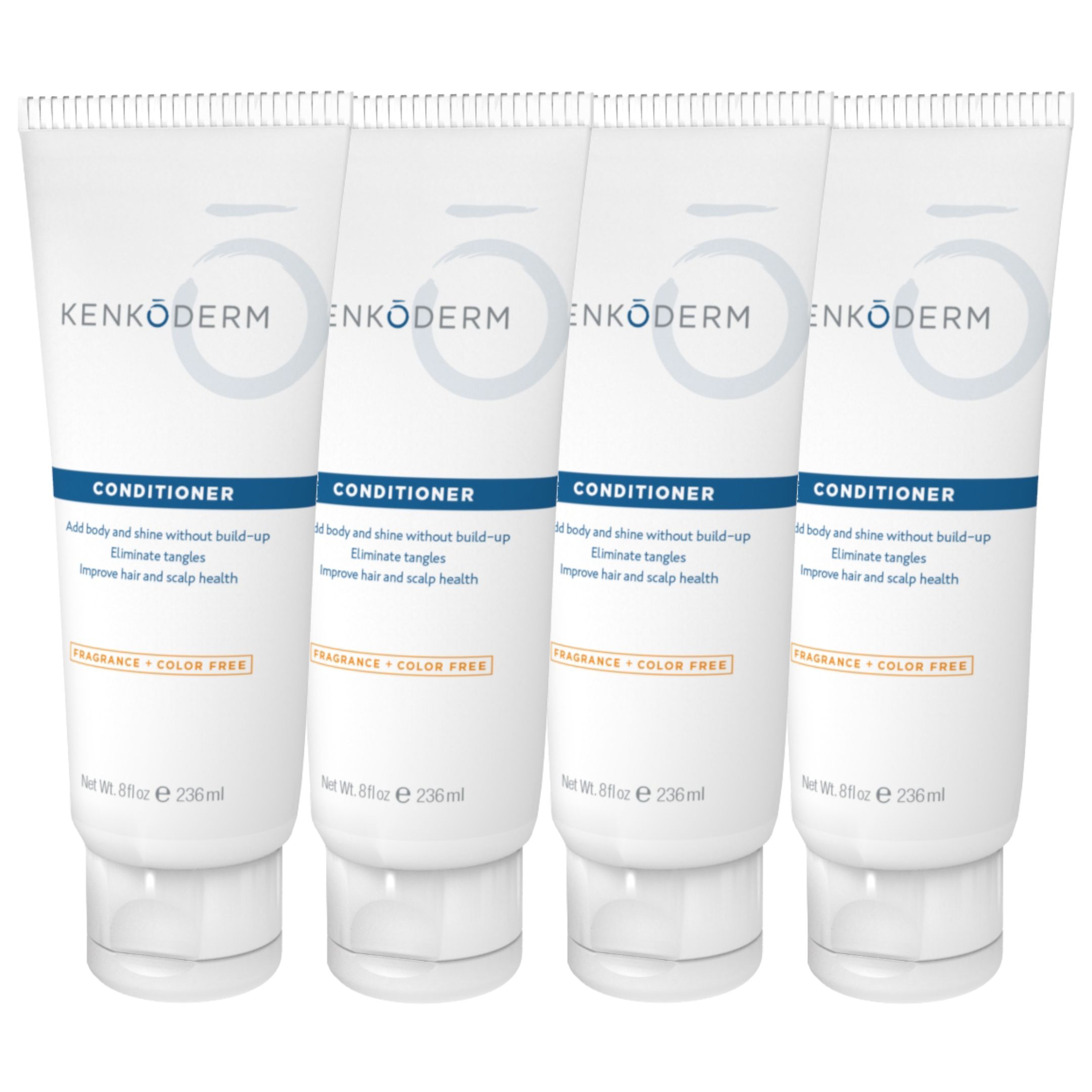 Kenkoderm Conditioner for Sensitive Hair and Skin - 8 oz, 4 Tubes